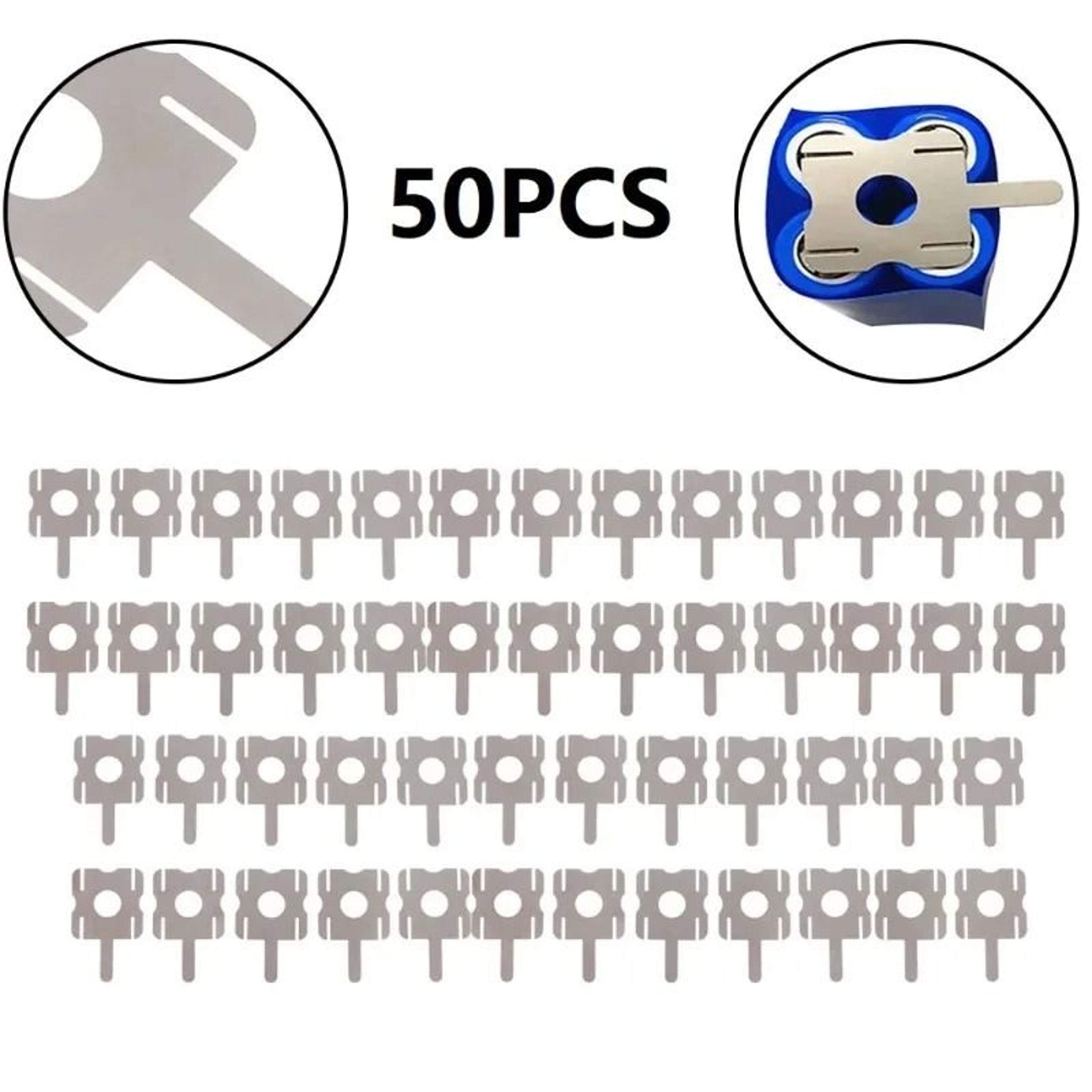 U Shaped Nickel Sheets For 4S Lithium Battery Pack Welding 50 Piece Set 1