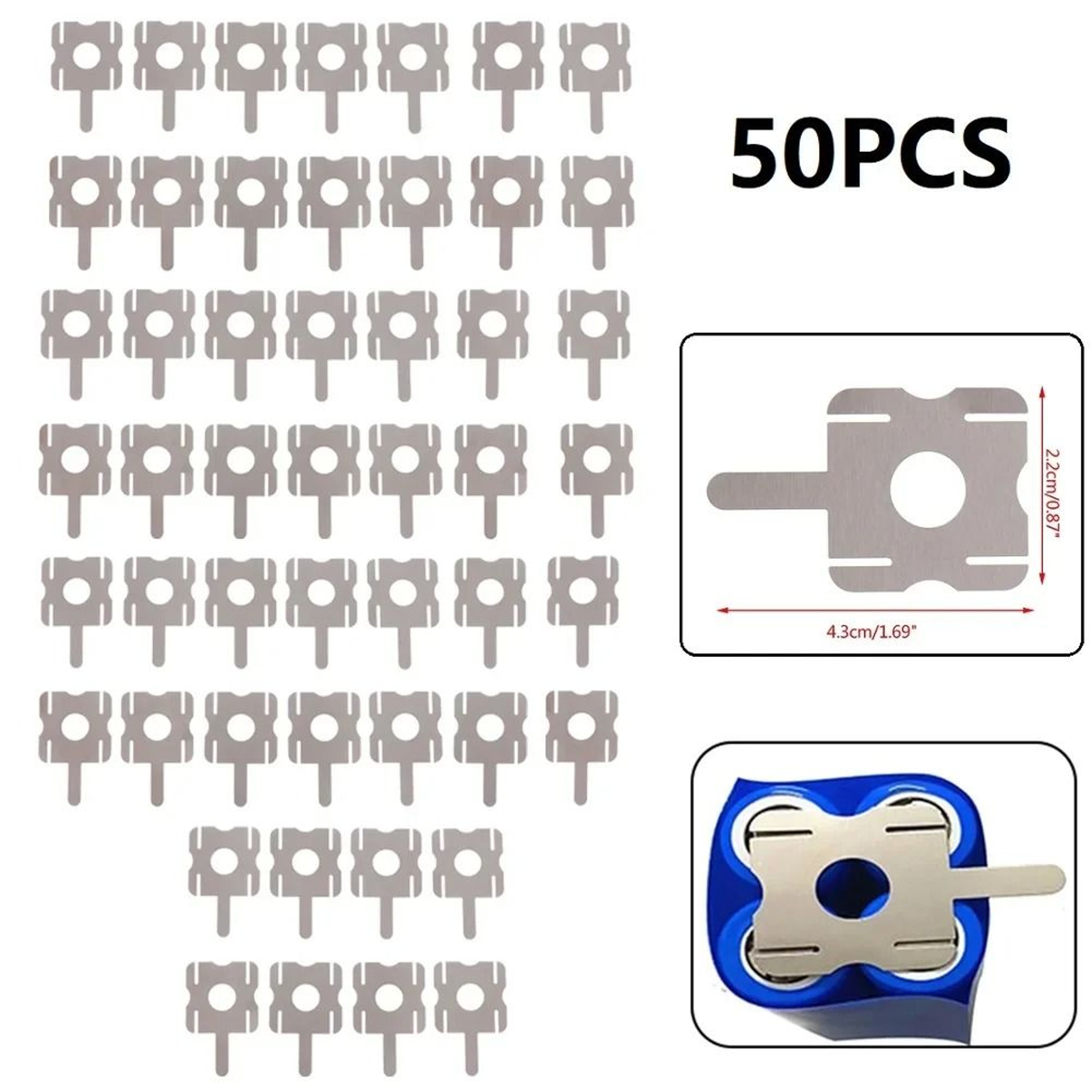 U Shaped Nickel Sheets For 4S Lithium Battery Pack Welding 50 Piece Set 6