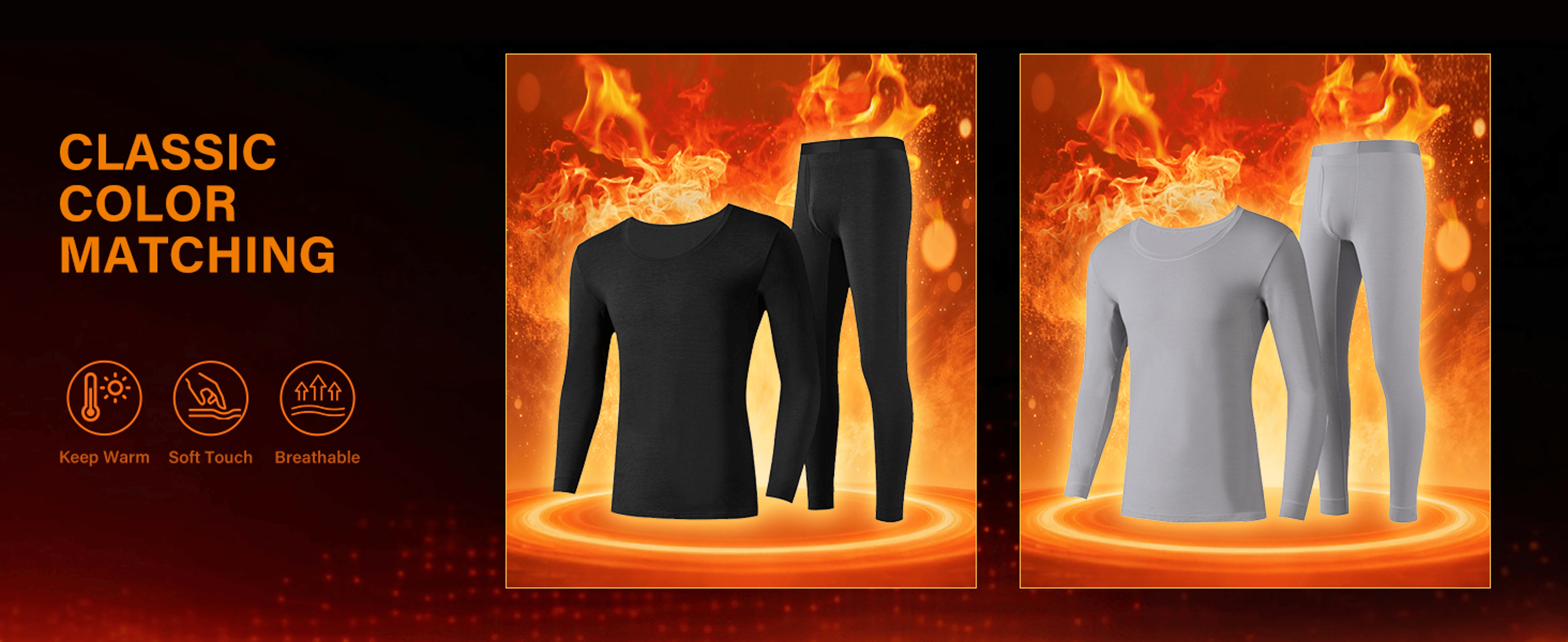 2pcs Men's Solid Color Thermal Underwear Set for Fall and Winter – view 22