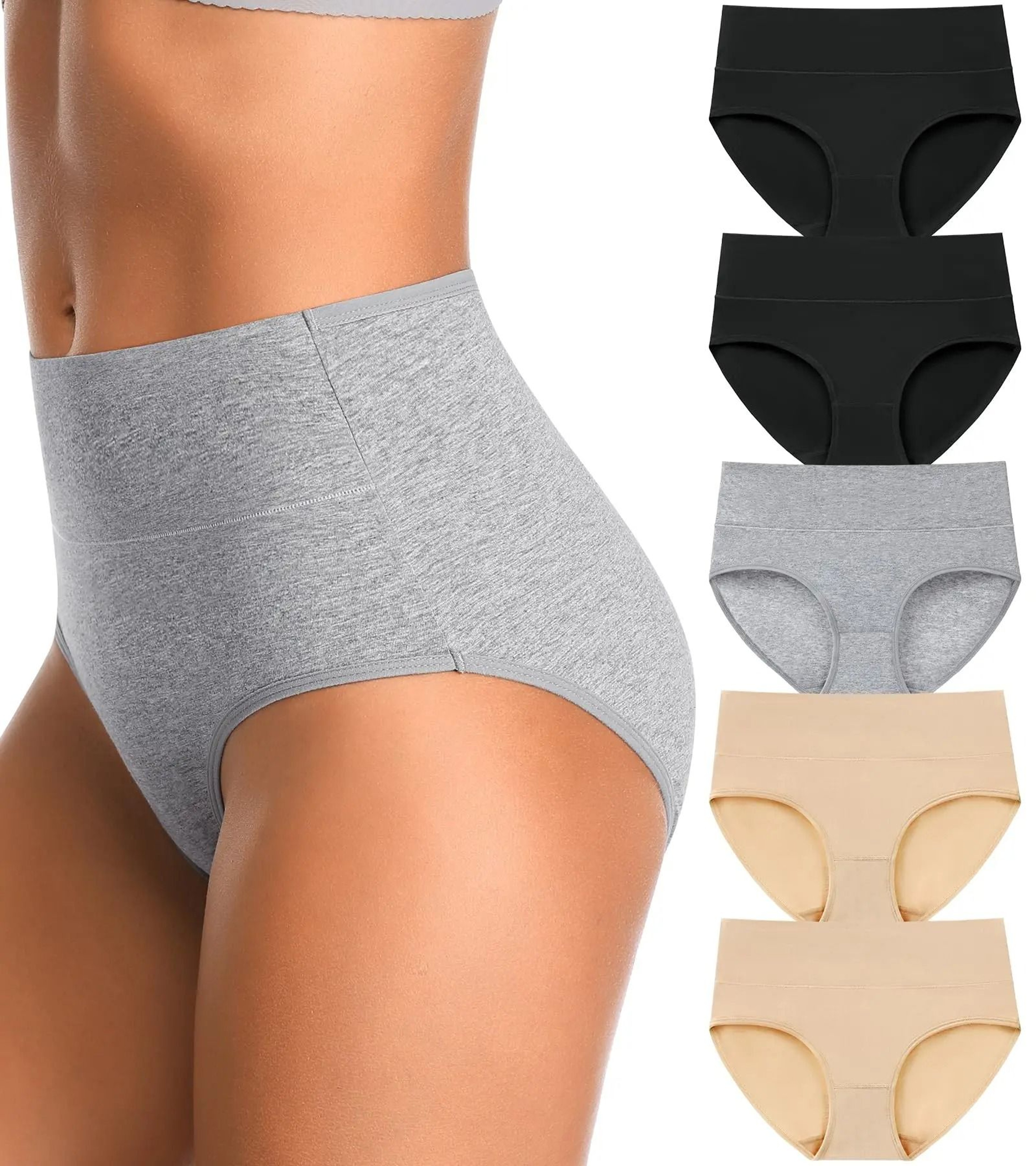 High Waist Cotton Panties For Women 4 Piece Slimming Comfort Set 0