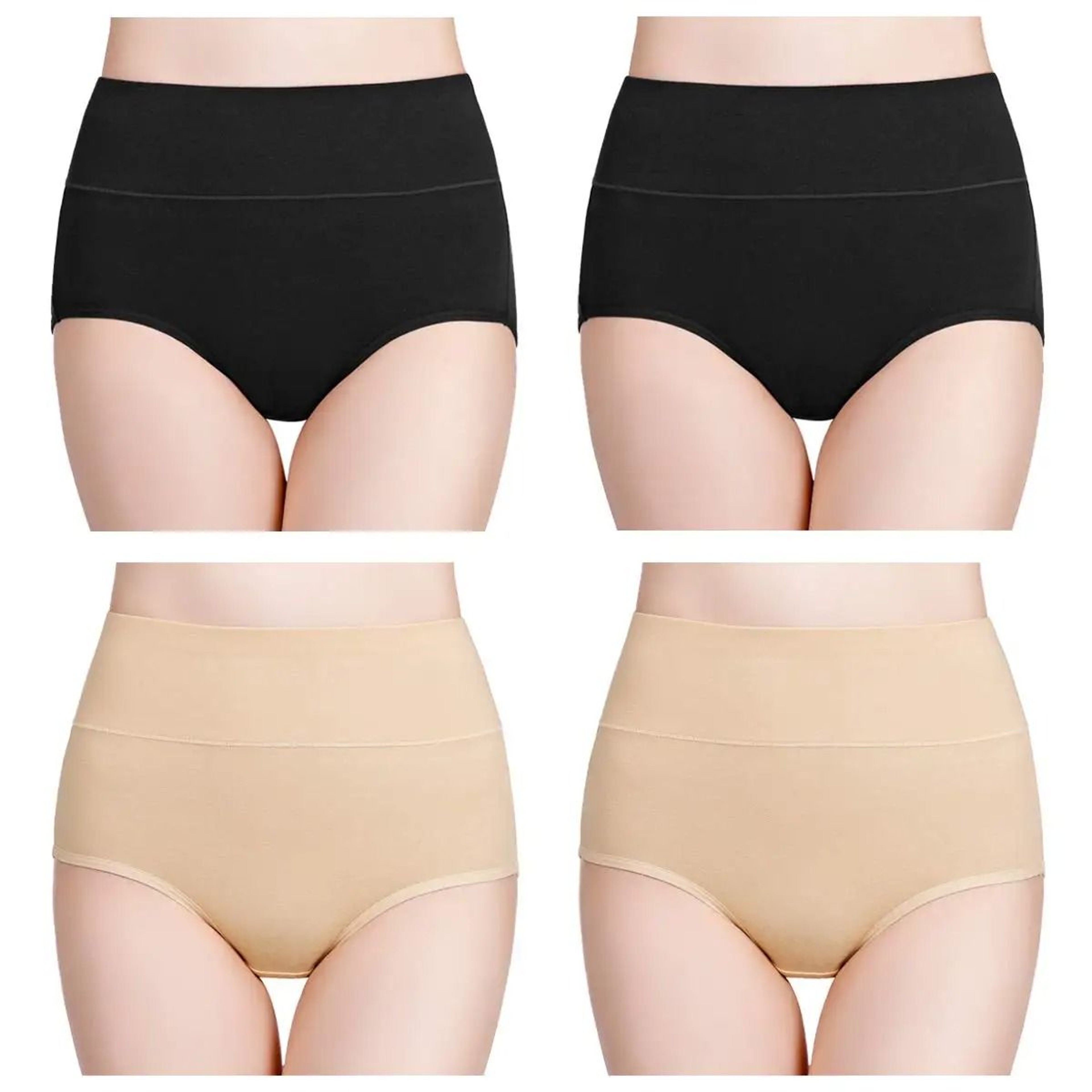 High Waist Cotton Panties For Women 4 Piece Slimming Comfort Set 7