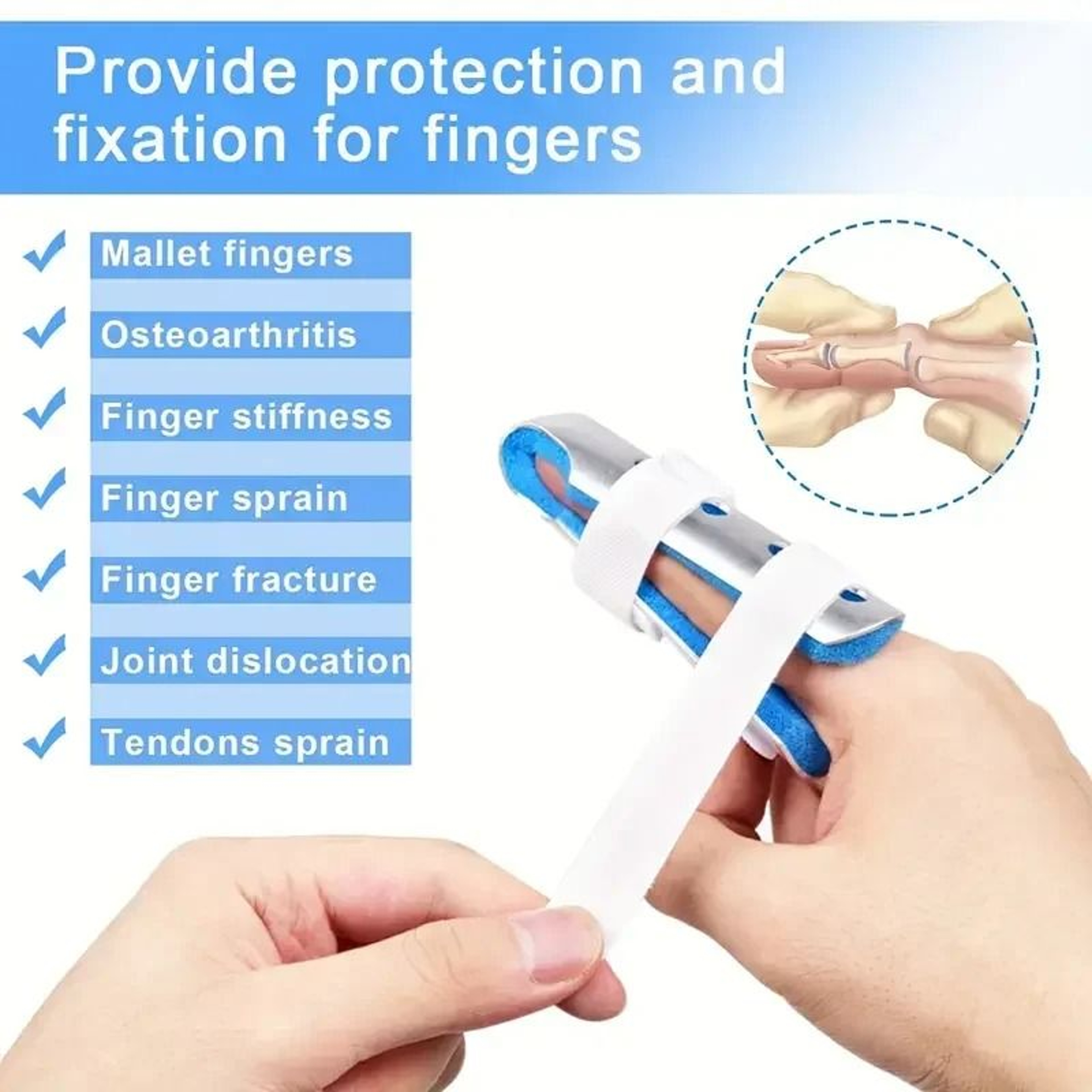 Finger Splint Support Brace For Immobilization And Straightening 4