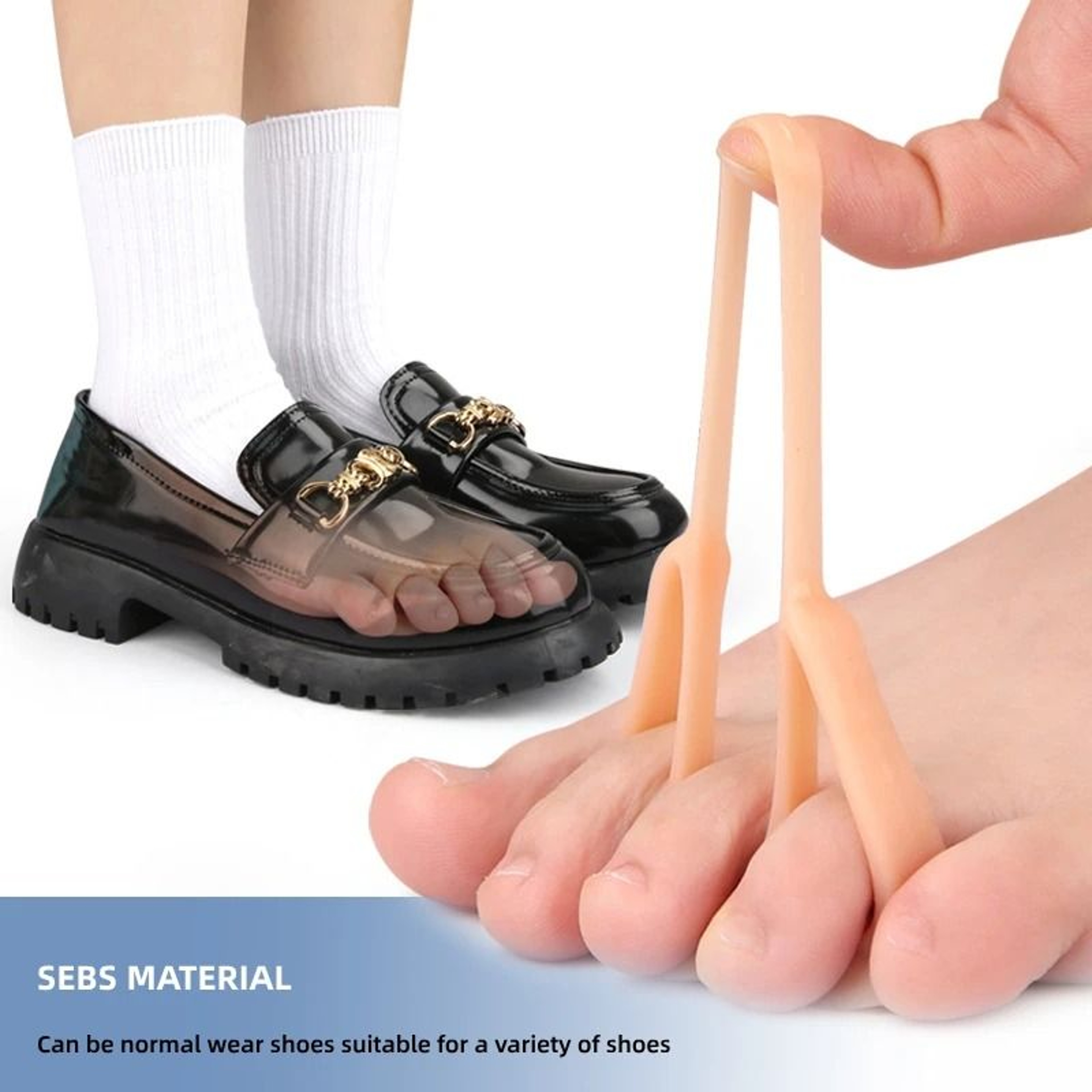 Silicone Toe Separator Pair For Hammer Toe And Bunion Support 5