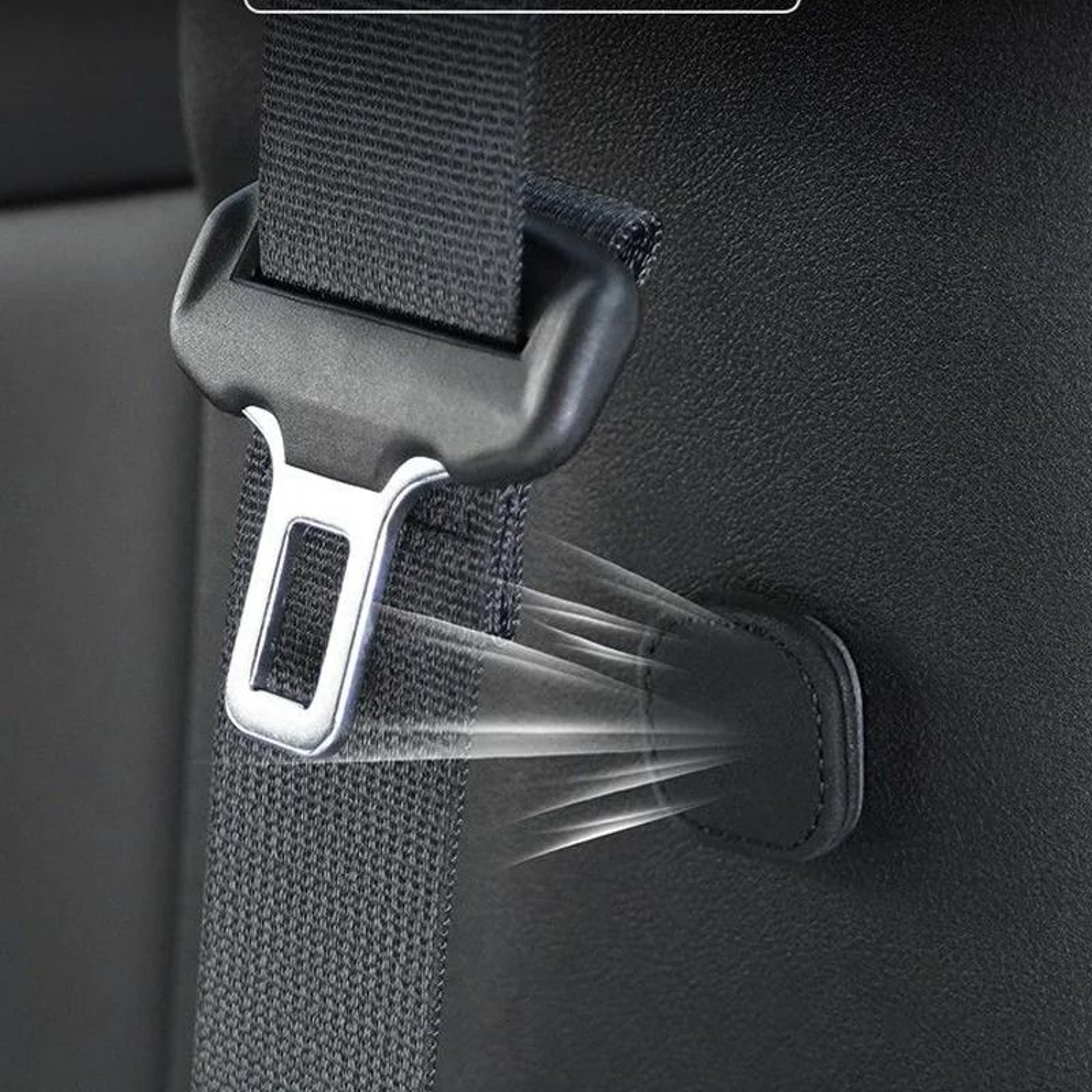 Magnetic Car Seat Belt Holder Clip PU Leather Limiter Set 5
