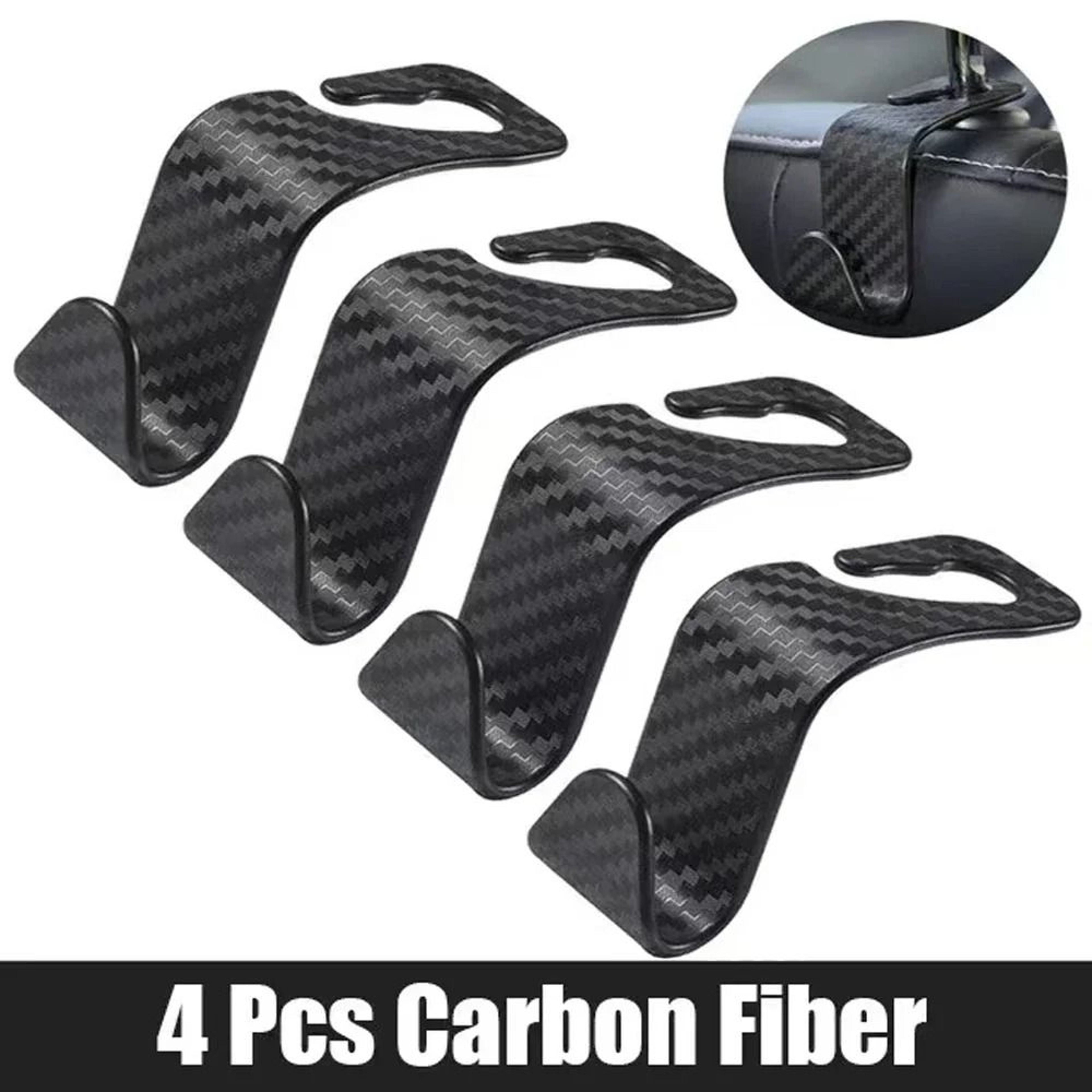 Universal Car Seat Headrest Hook Set For Back Seat Storage Organization 0