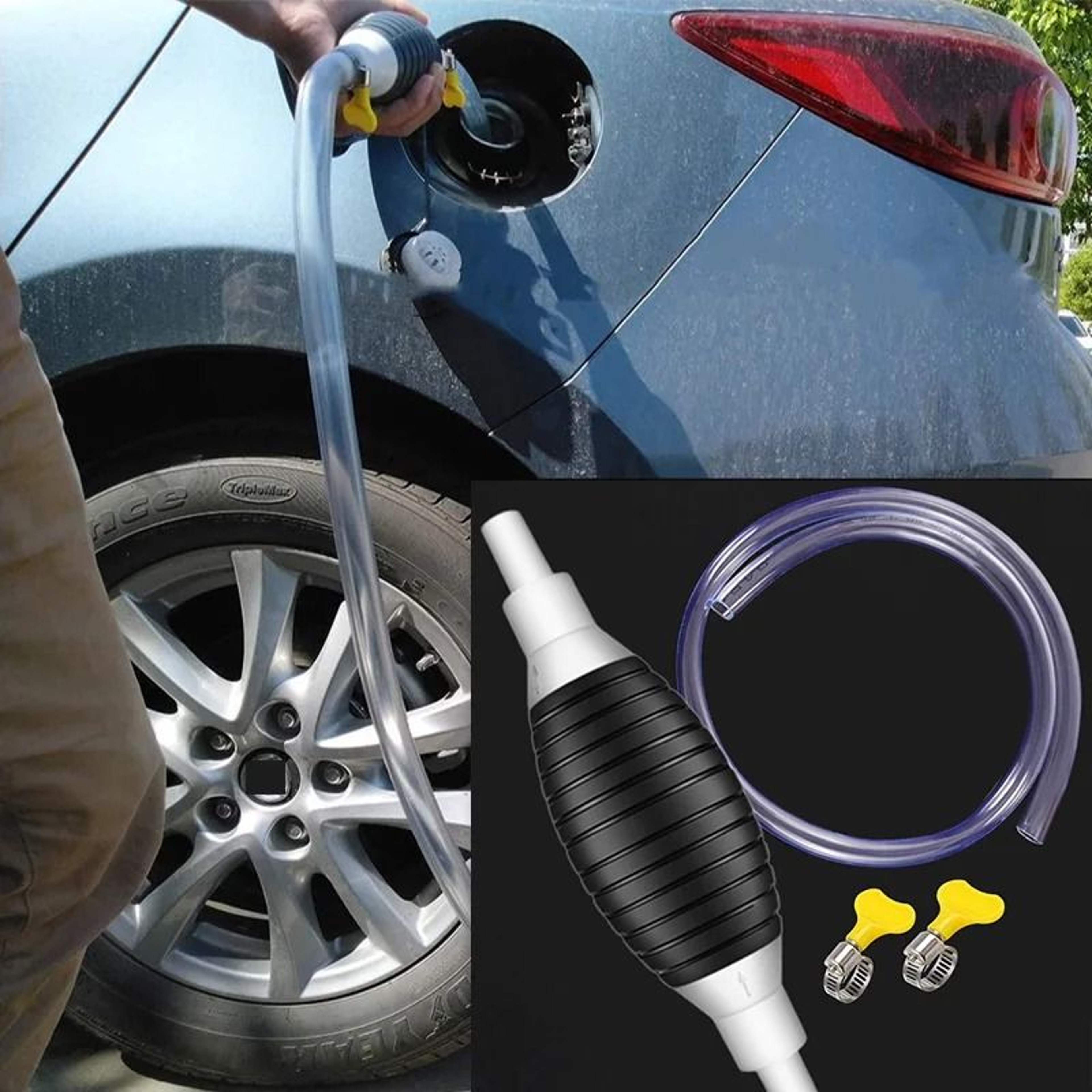Hand Gas Oil Pump Manual Fuel Transfer Syphon Pump For Cars And Engines 5