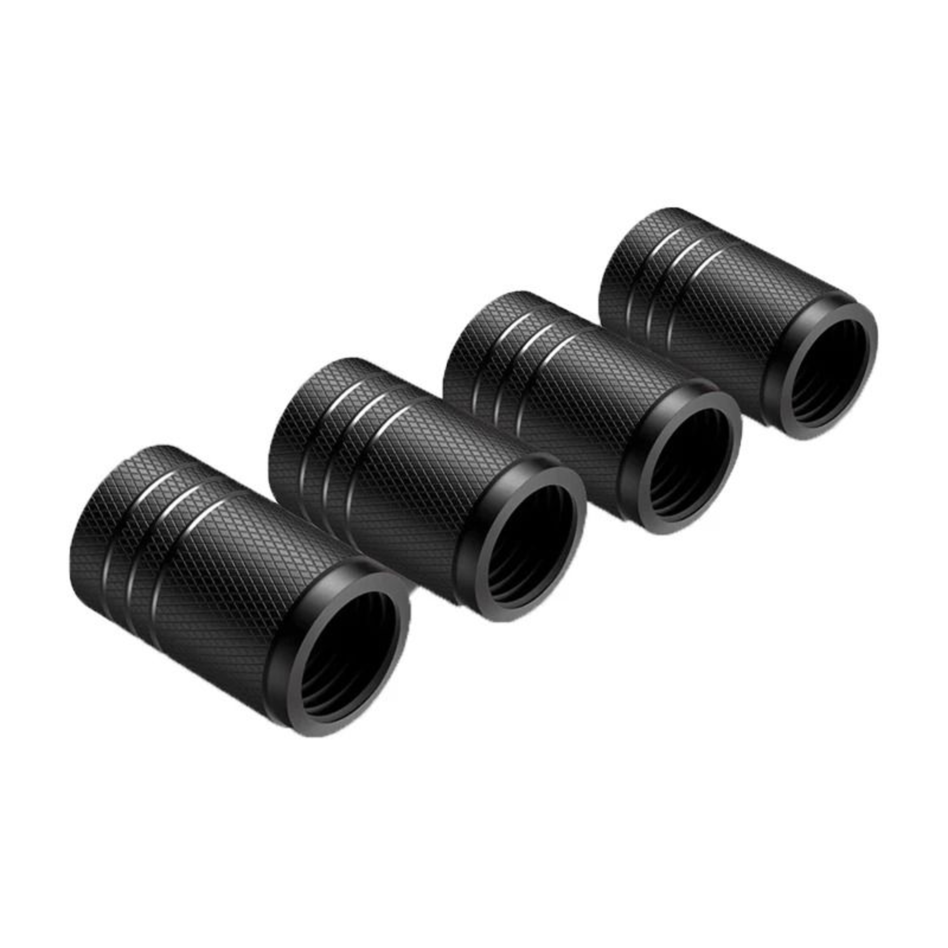 Aluminum Tire Valve Caps Set Knurled Air Stem Covers For Cars And Trucks 8