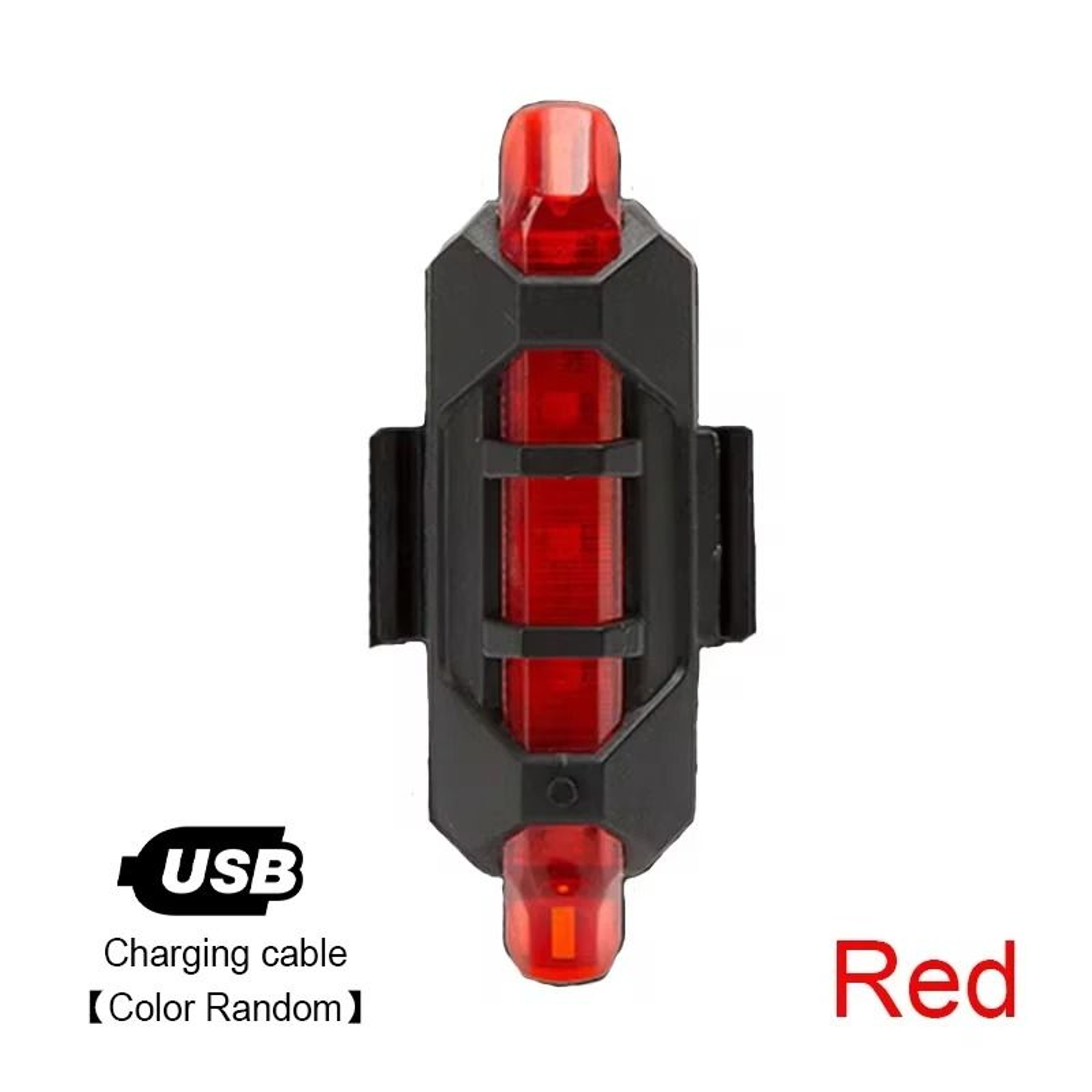 USB Rechargeable Bike Light Set Front And Rear LED Bicycle Headlight And Taillight 9