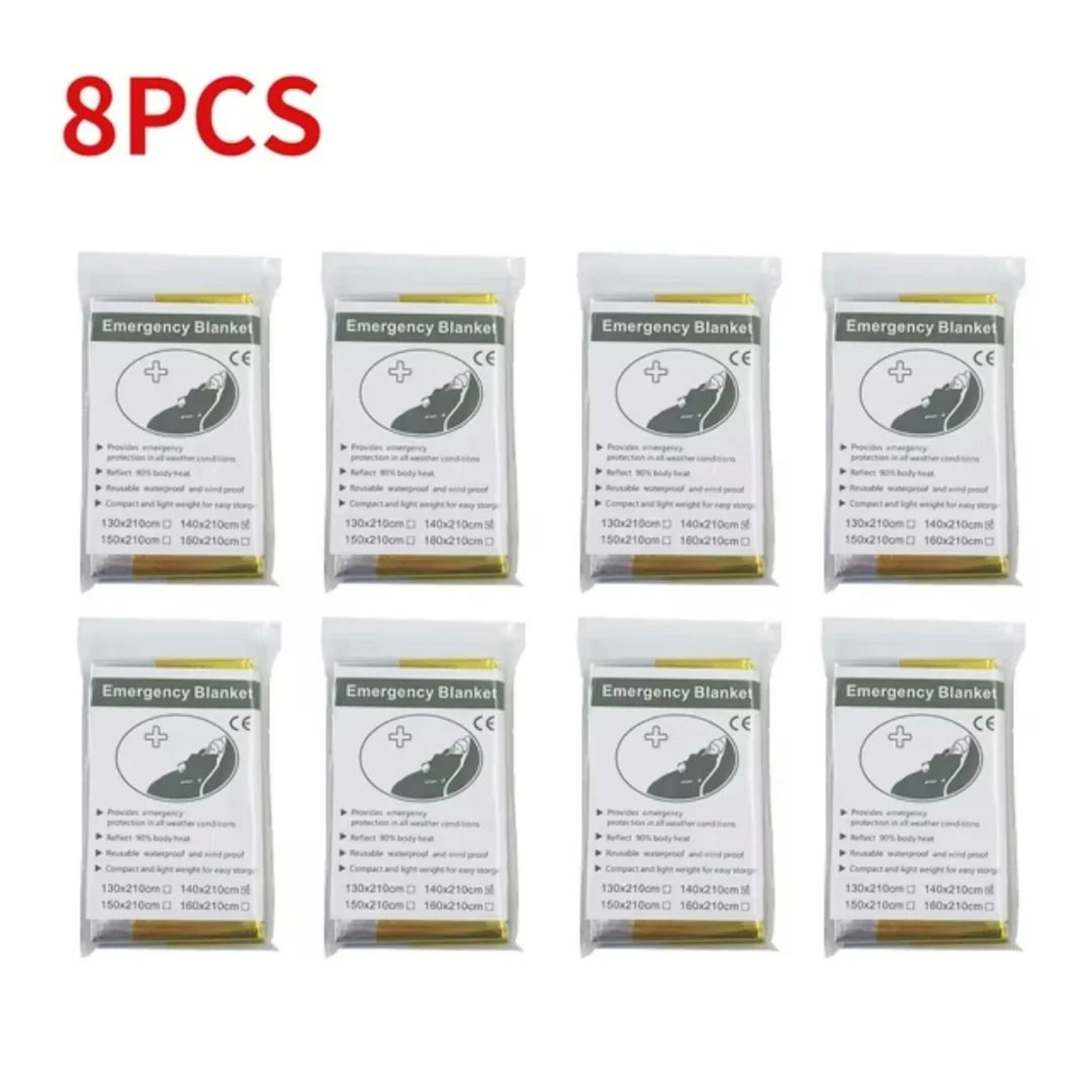 Emergency Survival Blanket Gold Silver Thermal Rescue Sheet Waterproof First Aid Outdoor Gear 8