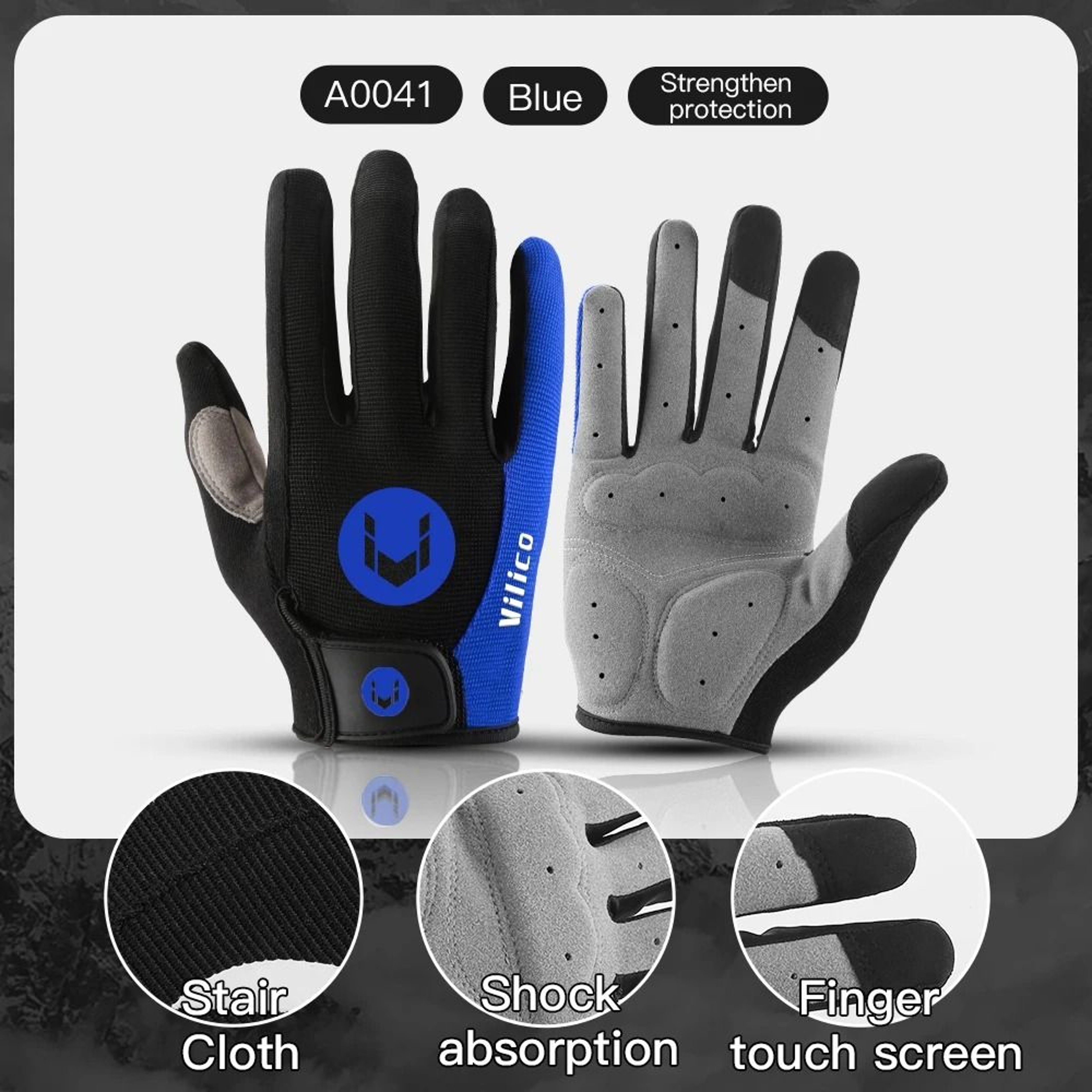 Cycling Anti Slip Full Finger Gloves For MTB And Fitness 7