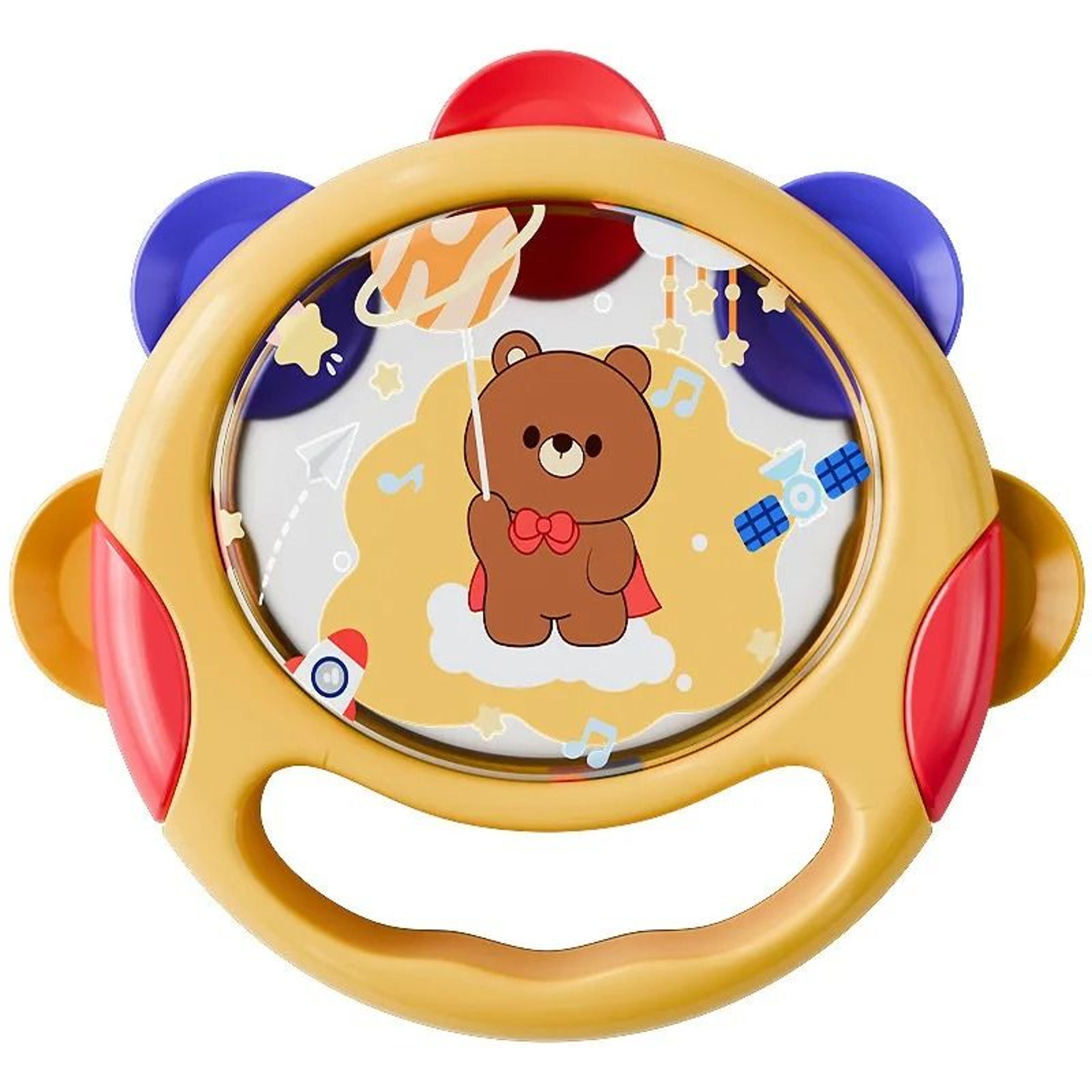 Baby Handheld Tambourine Musical Drum Toy 5