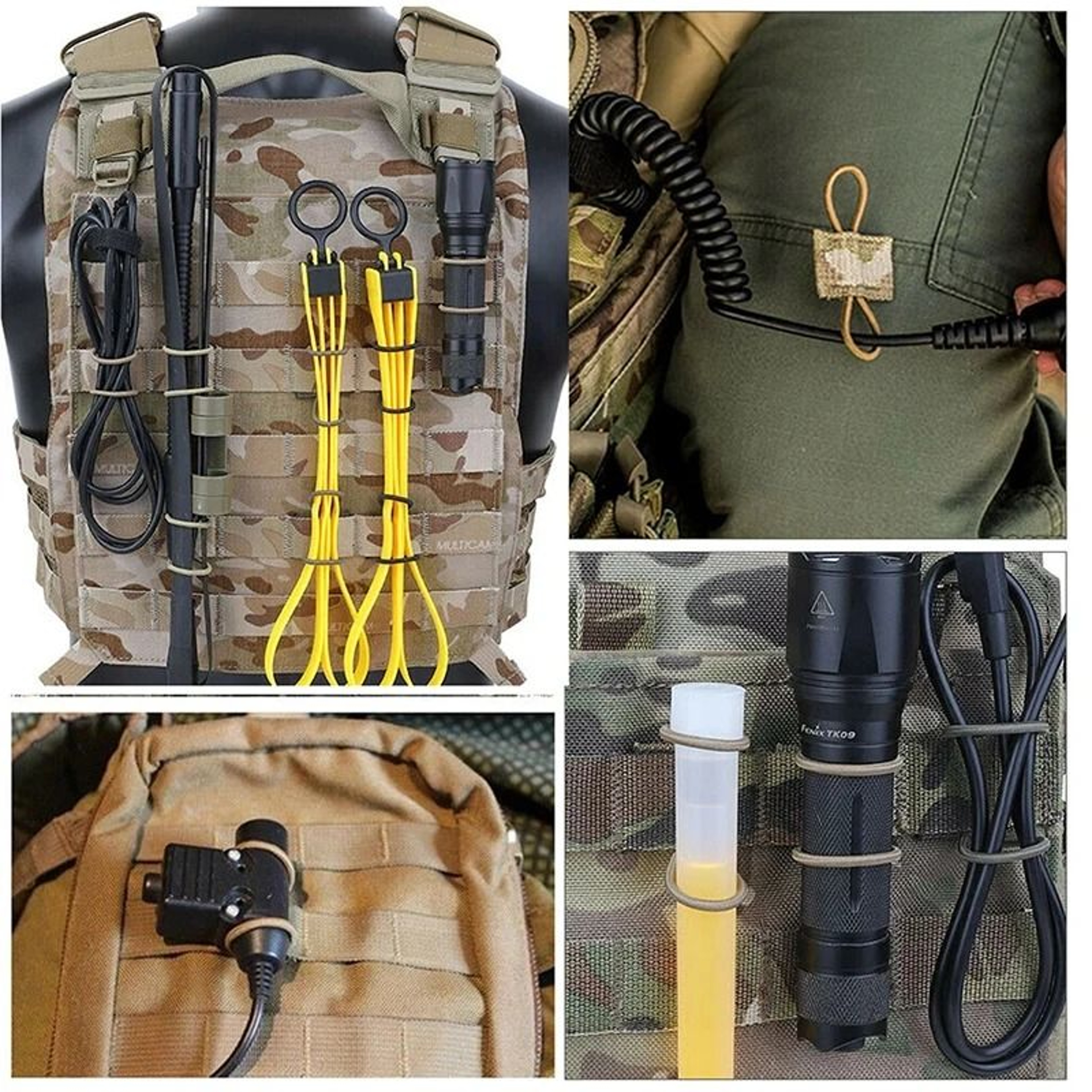 Tactical MOLLE Antenna Retainer Buckle 5 Piece Set 1