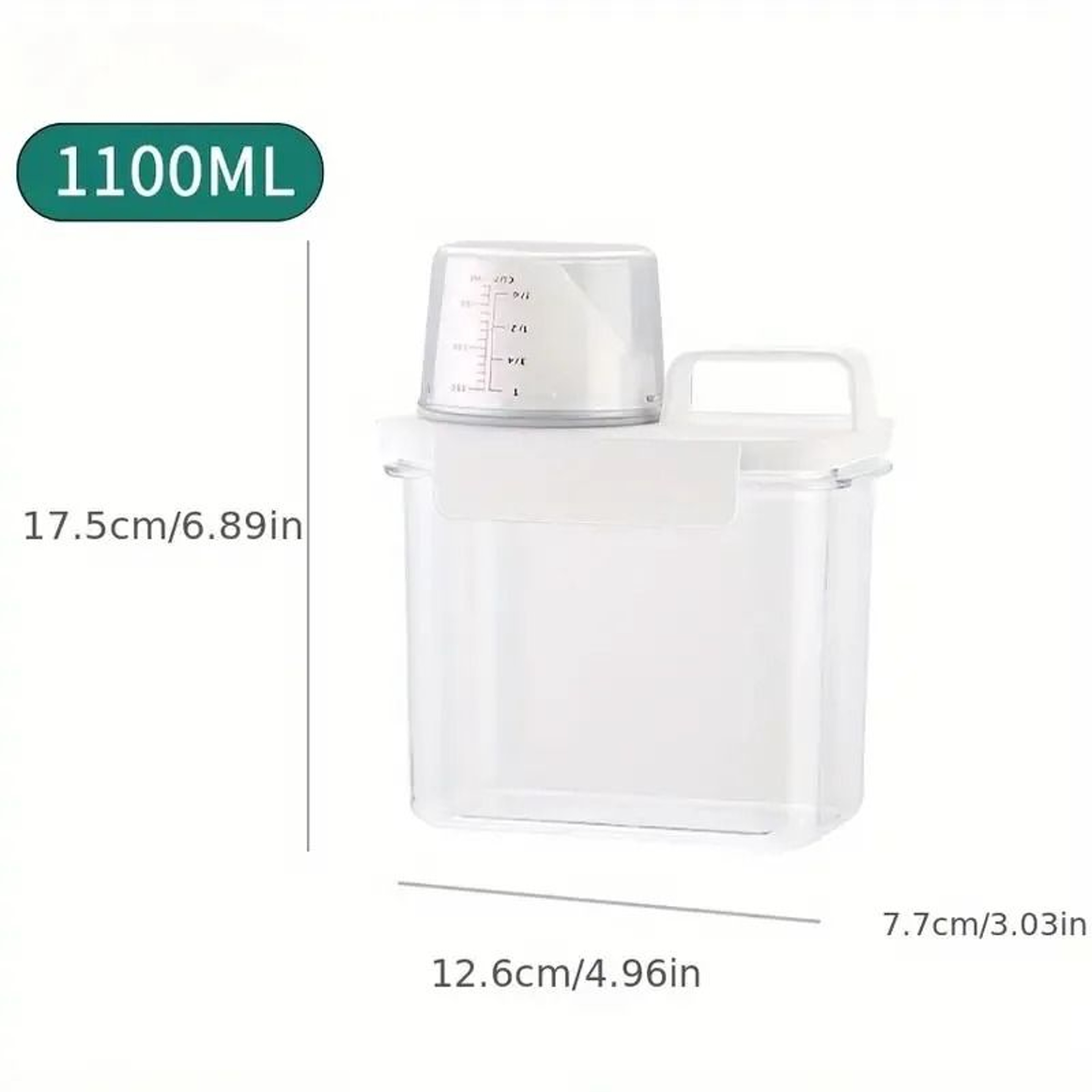 Airtight Laundry Detergent Powder Storage Container With Measuring Cup 6