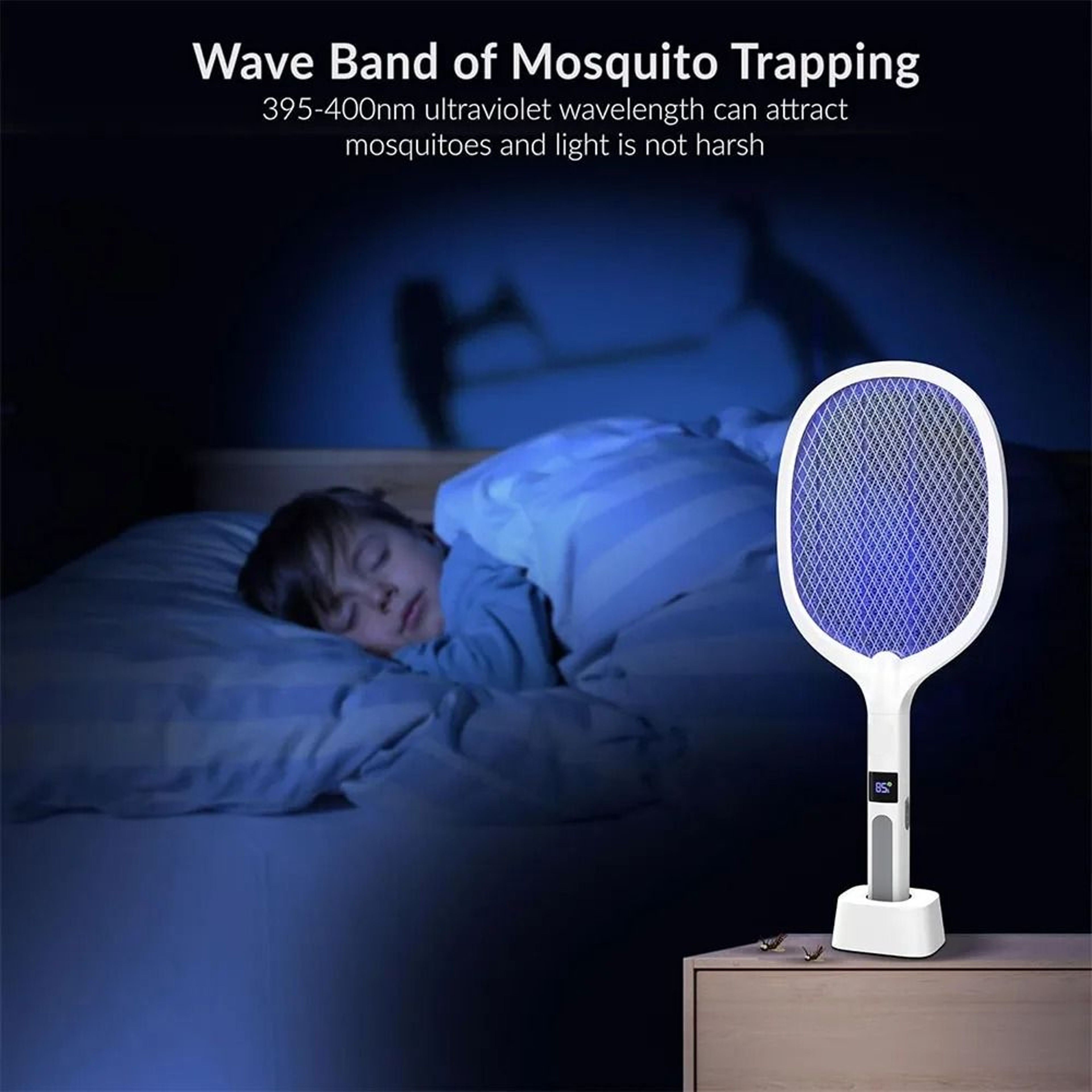 Electric Fly Swatter Insect Killer With Automatic Mode And Charging Base 2
