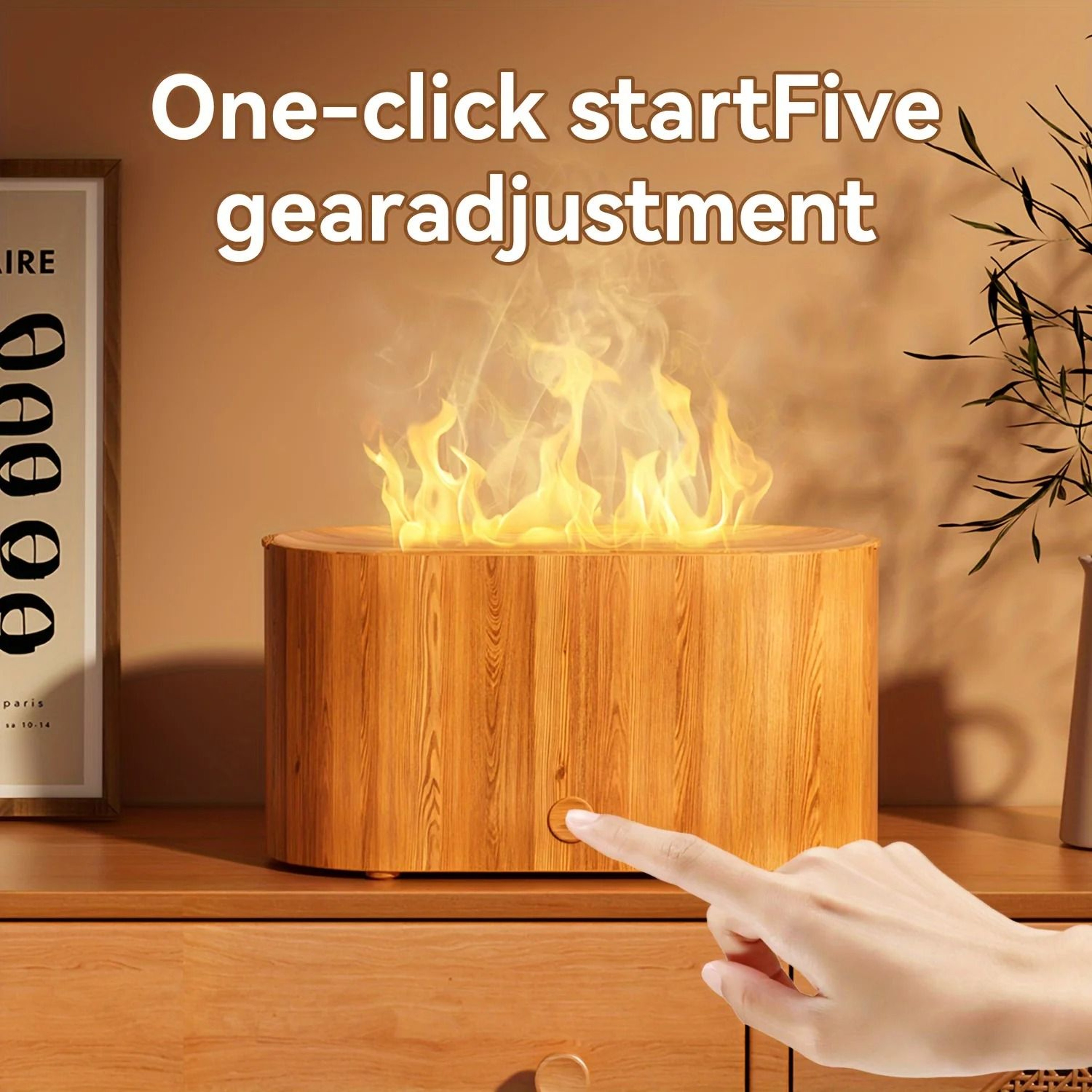 Mini Flame Aromatherapy Diffuser With Timer And Color Light 4