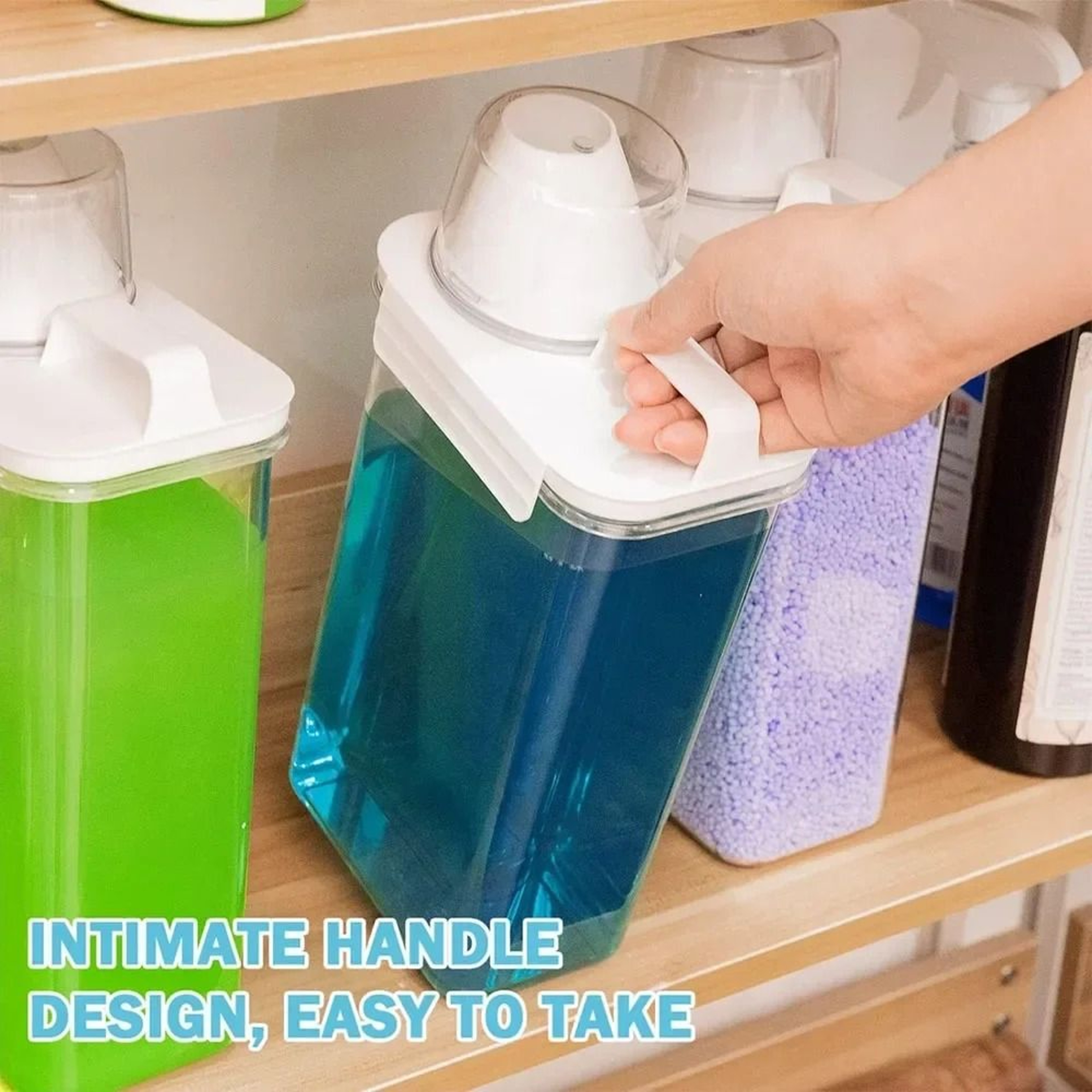 Airtight Laundry Powder Dispenser With Measuring Cup 1