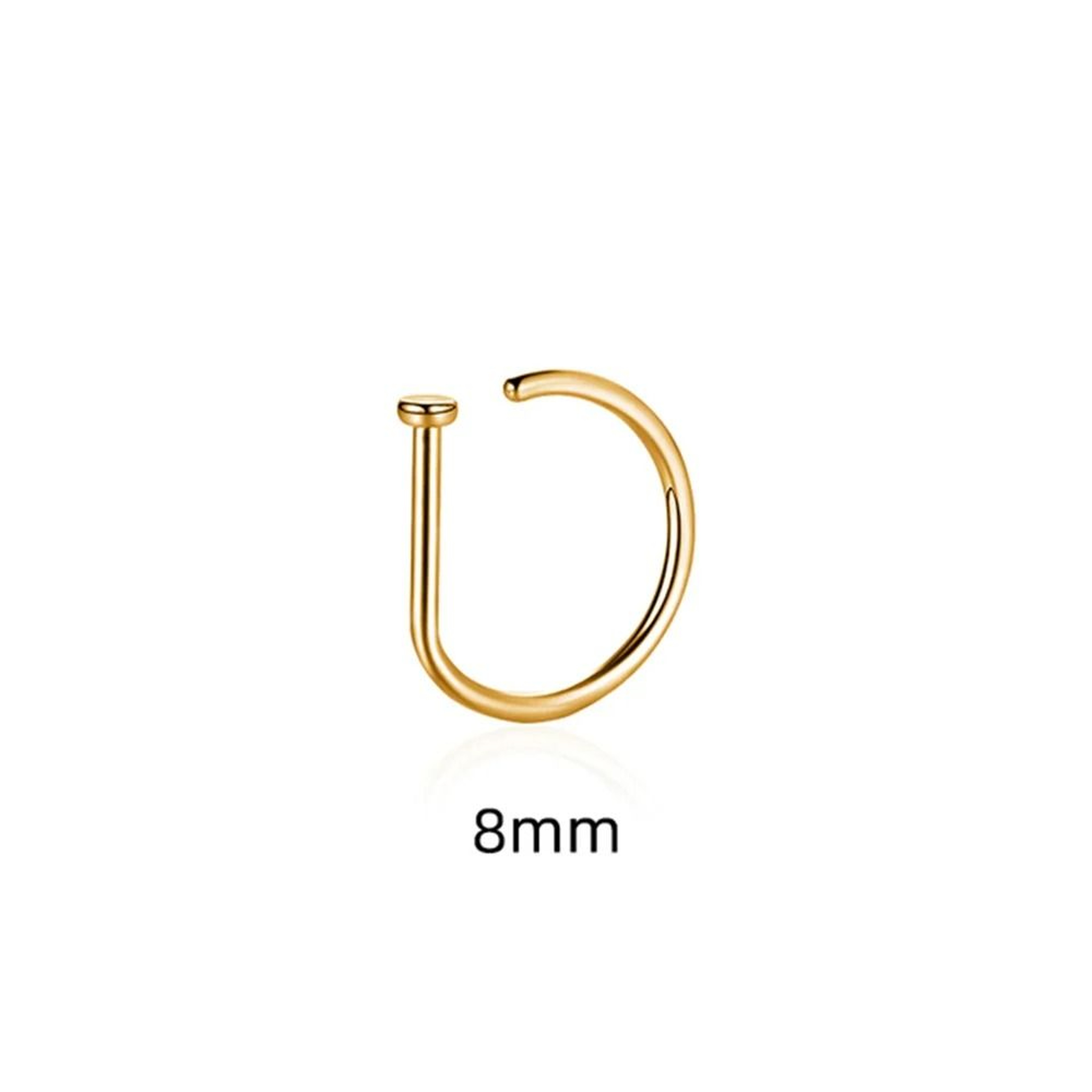 Non Piercing Nose Ring Stainless Steel Minimalist Septum Style 4