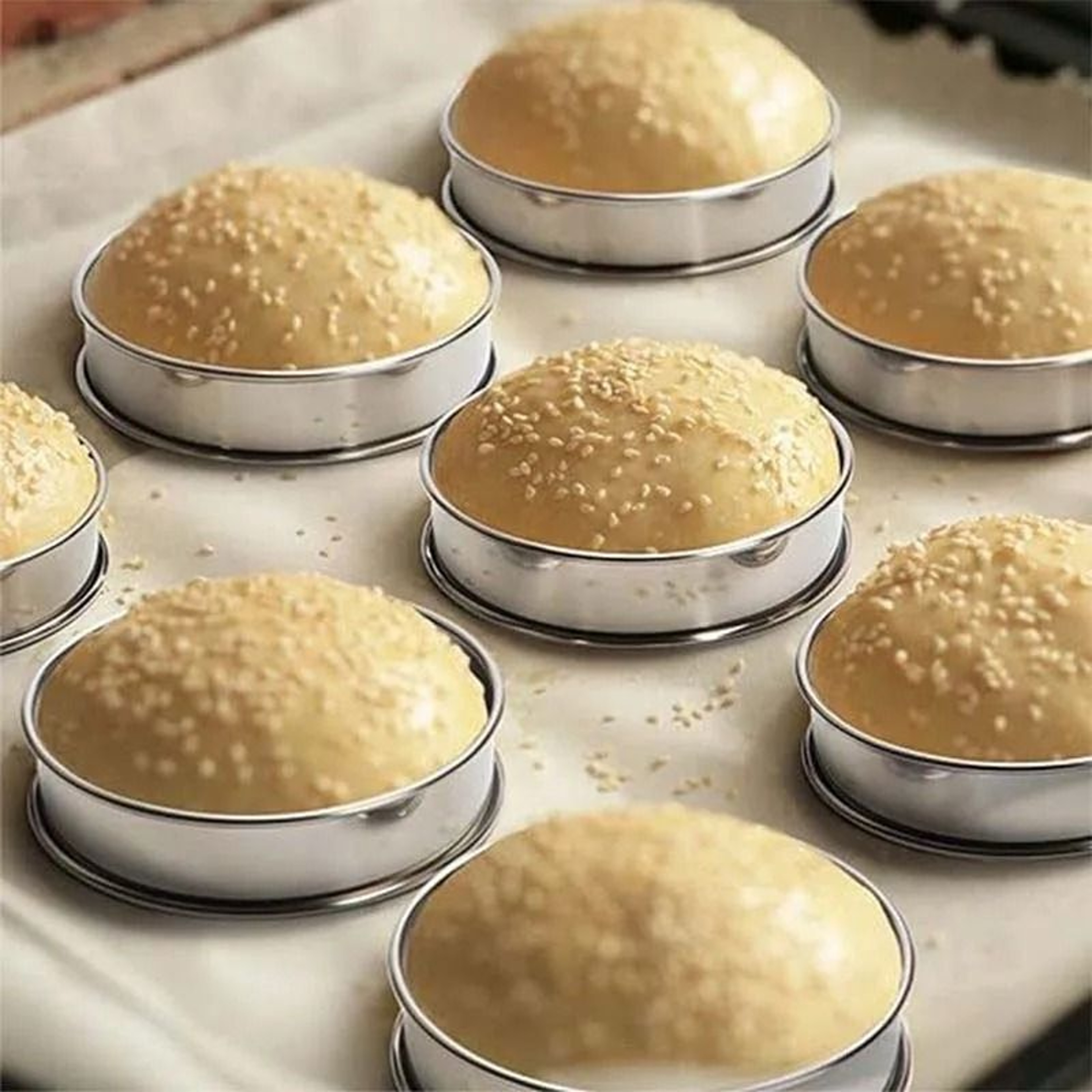 Stainless Steel Muffin Tart Rings Set Of 5 Double Rolled Baking Molds 5