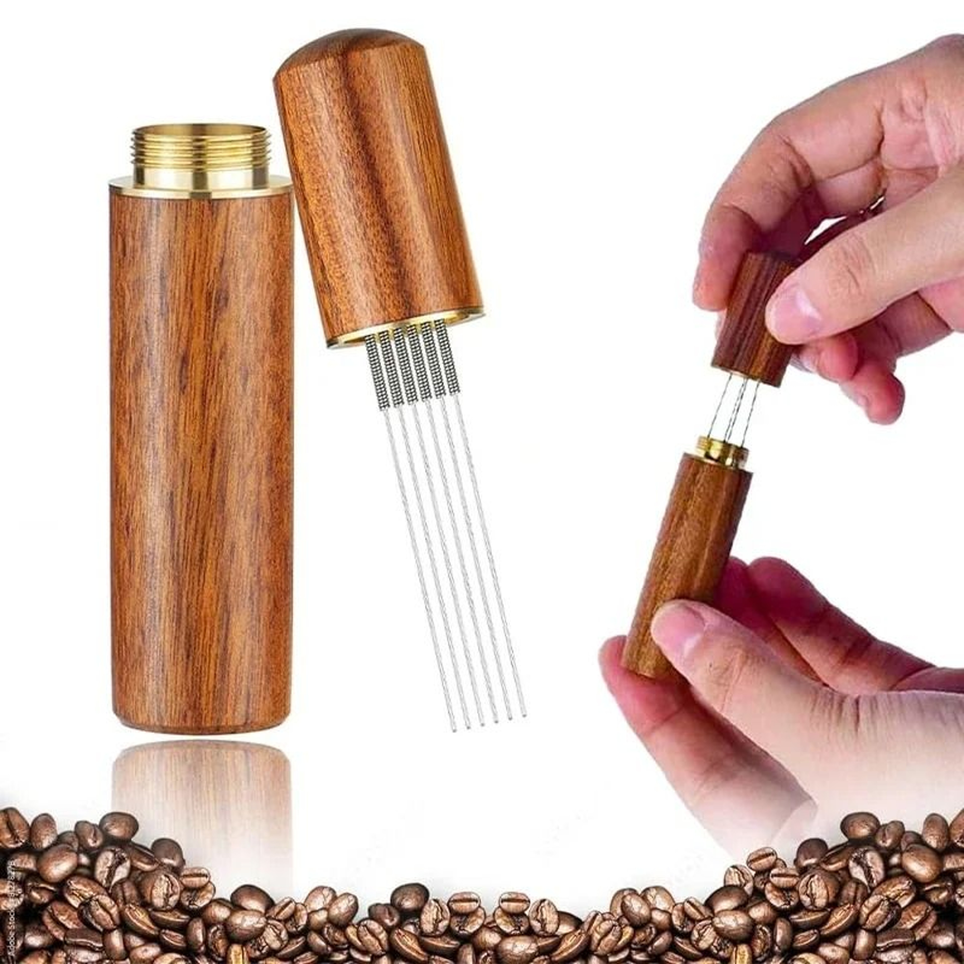 Espresso Coffee Needle Distribution Tool With Stainless Steel Needles 0