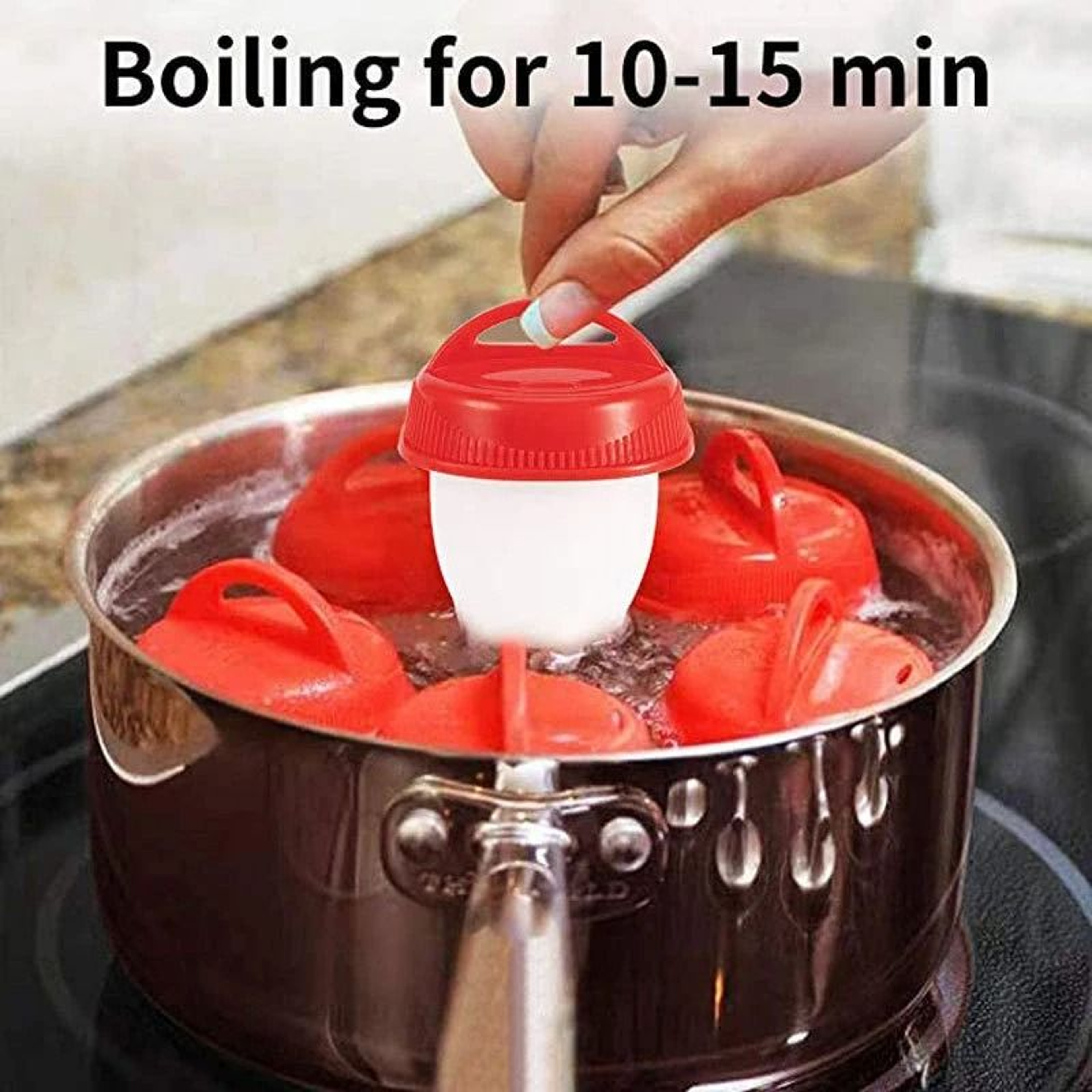 Silicone Egg Boiler Cups Non Stick Egg Poacher Set Of 6 4