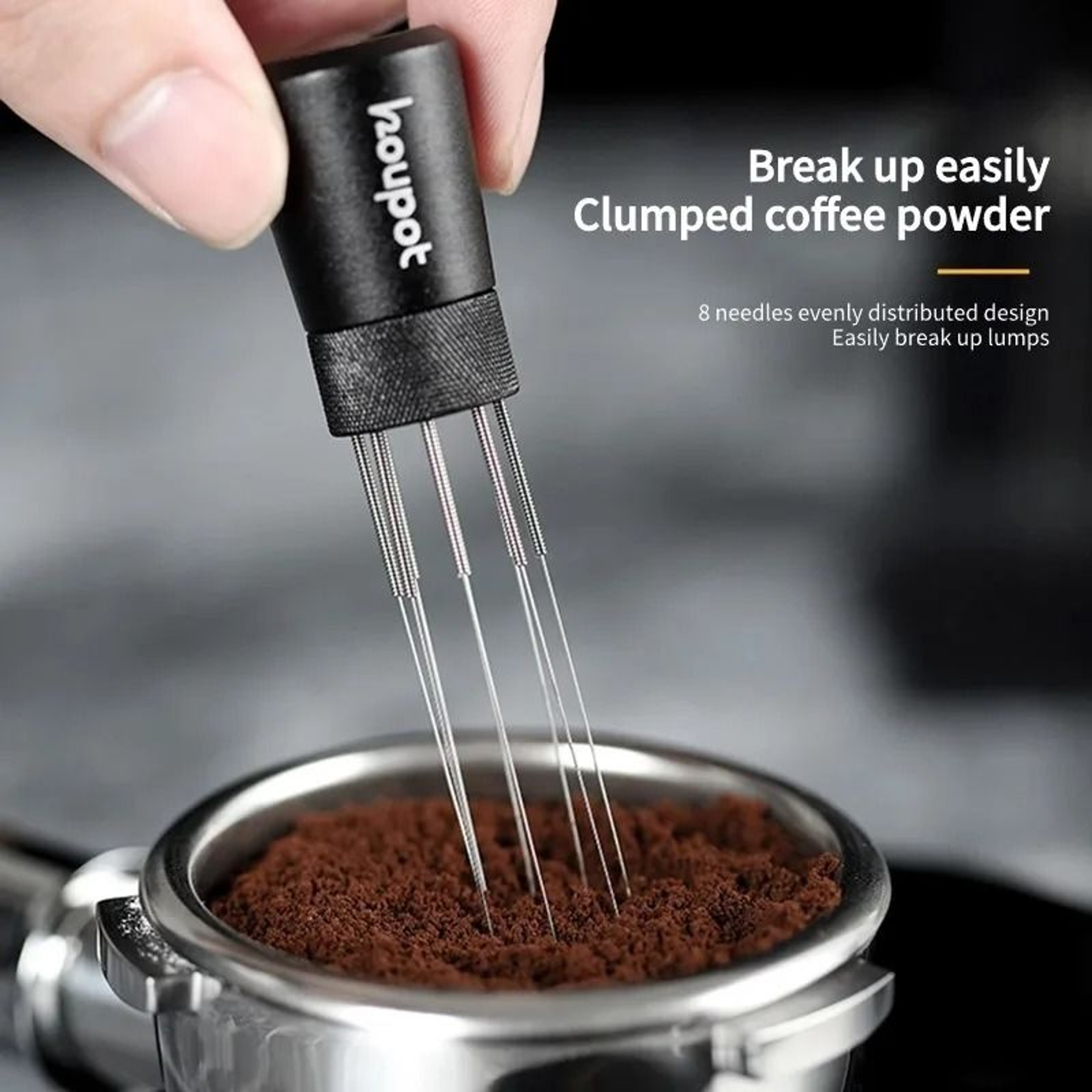 Espresso Coffee Stirrer Needle Tool With Magnetic Stand 3