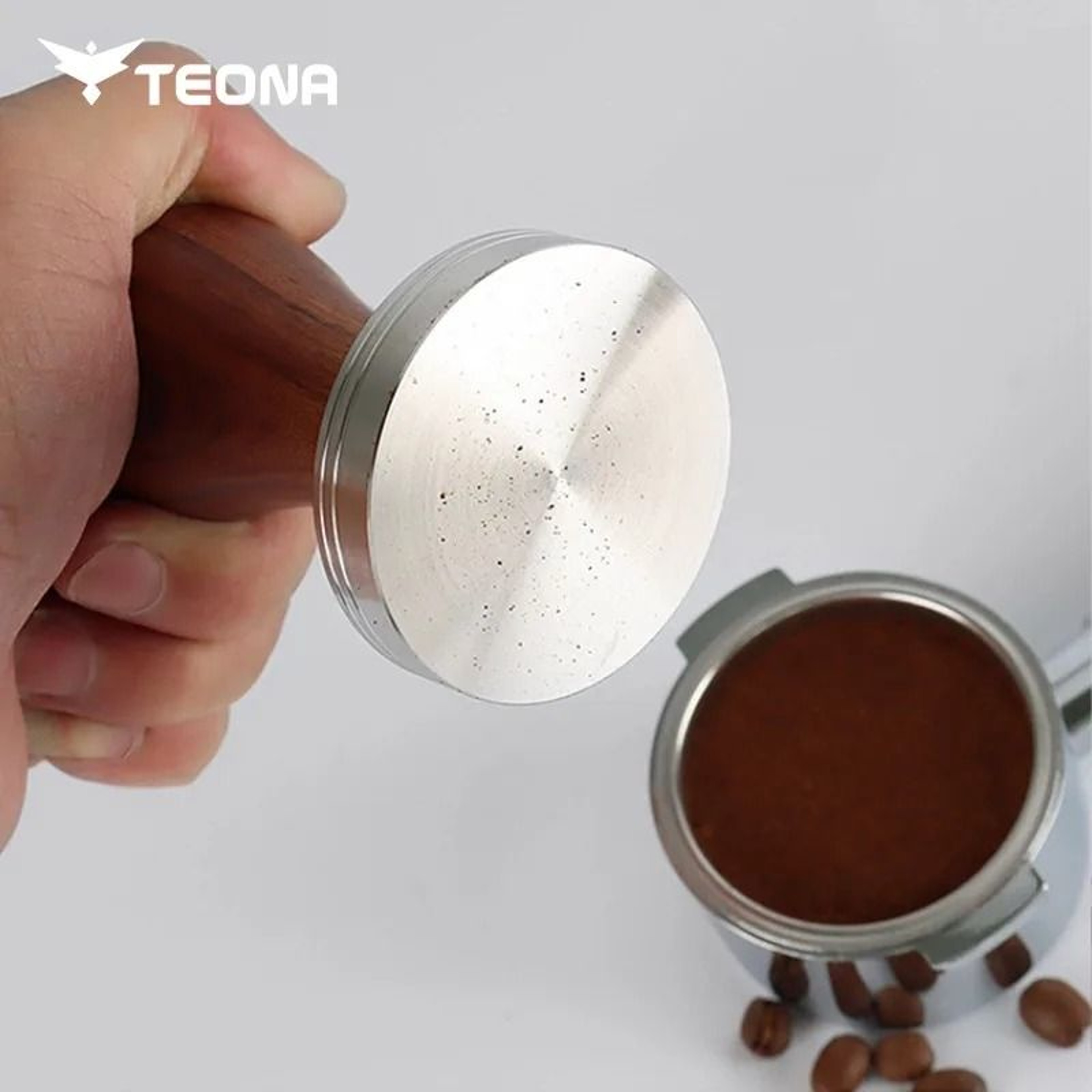 Stainless Steel Espresso Coffee Tamper With Wooden Handle 5