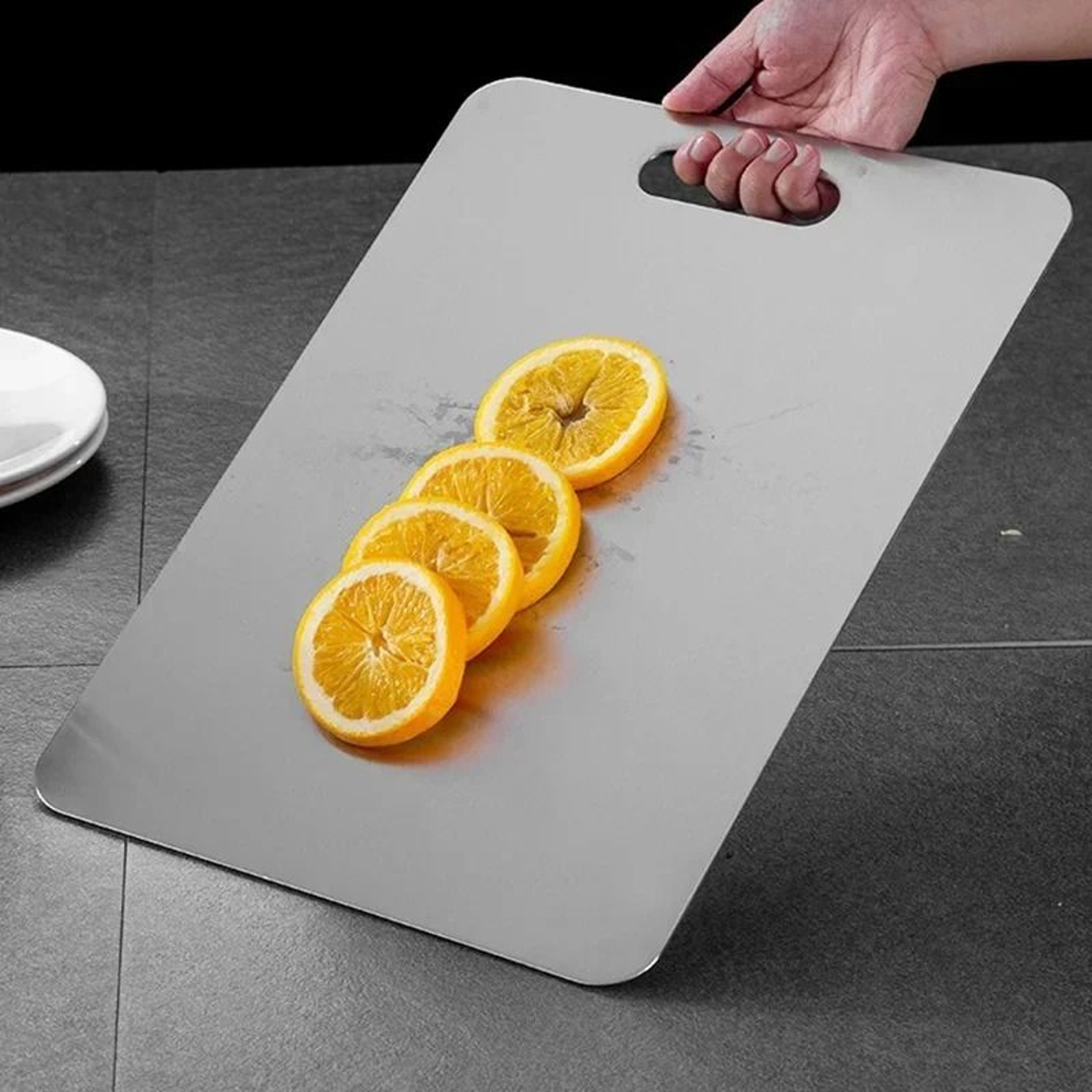 Stainless Steel Cutting Board For Kitchen Prep And Dough Kneading 2