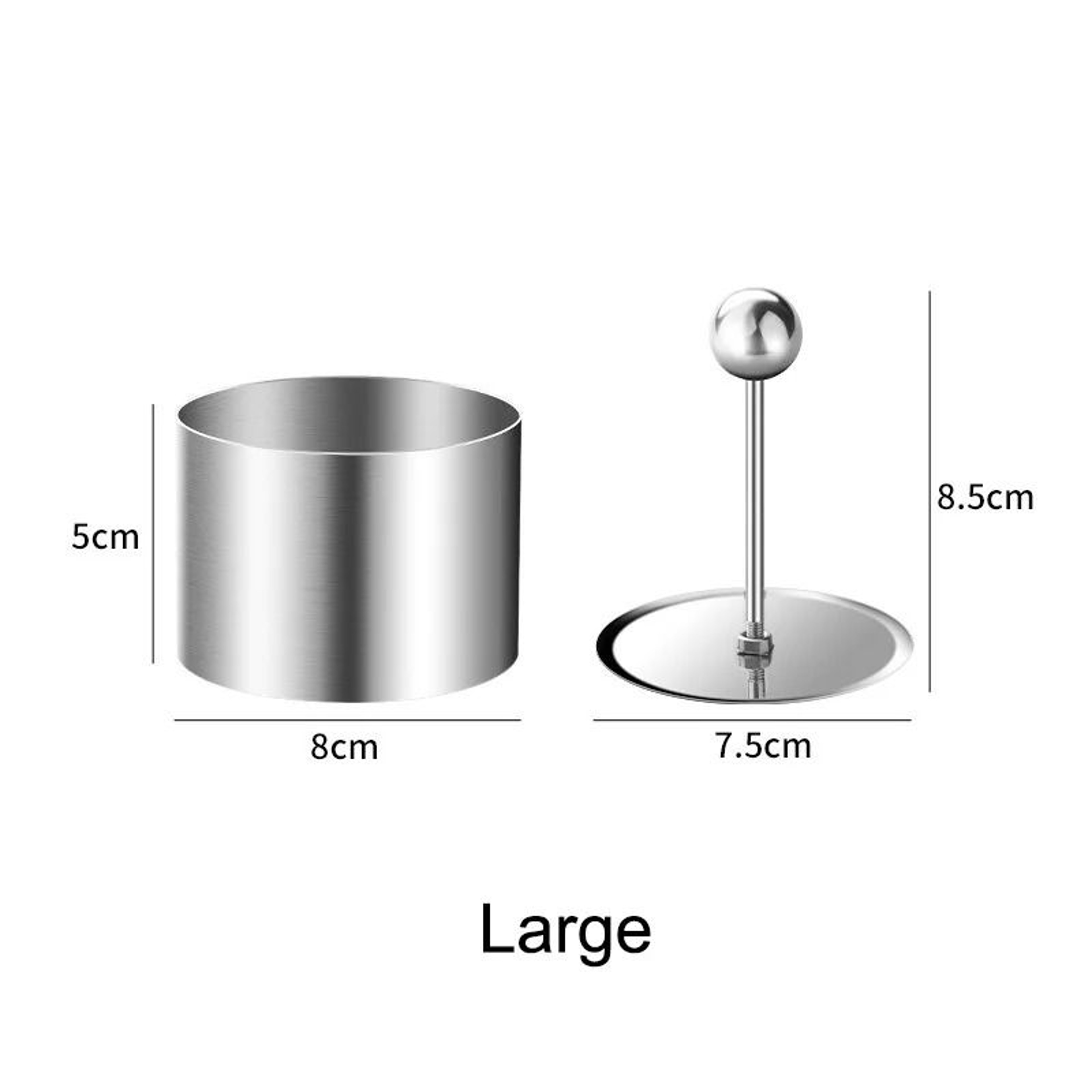 Stainless Steel Rice Ball Mold With Press Handle 8
