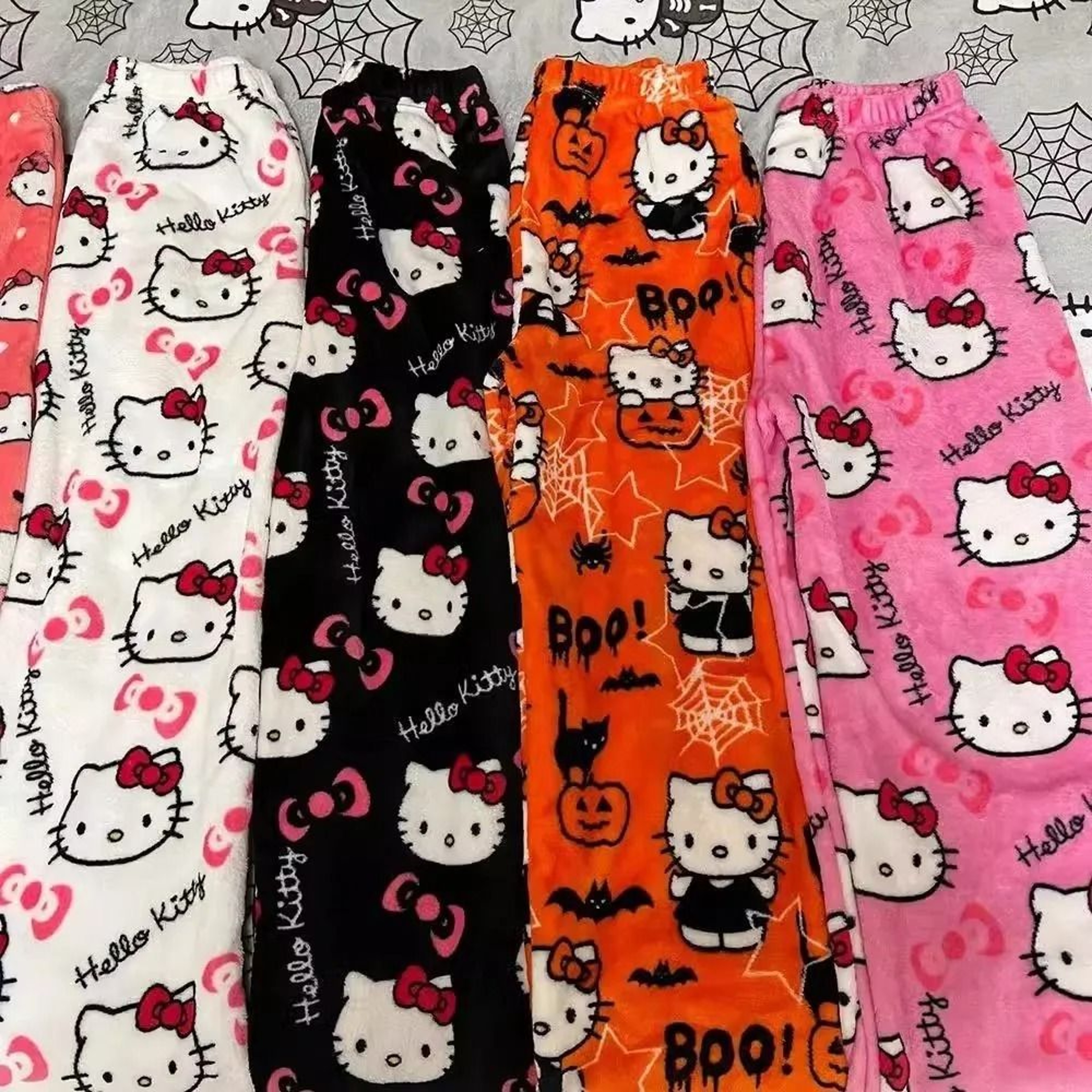 Cartoon Print Plush Lounge Pajama Pants For Women 0