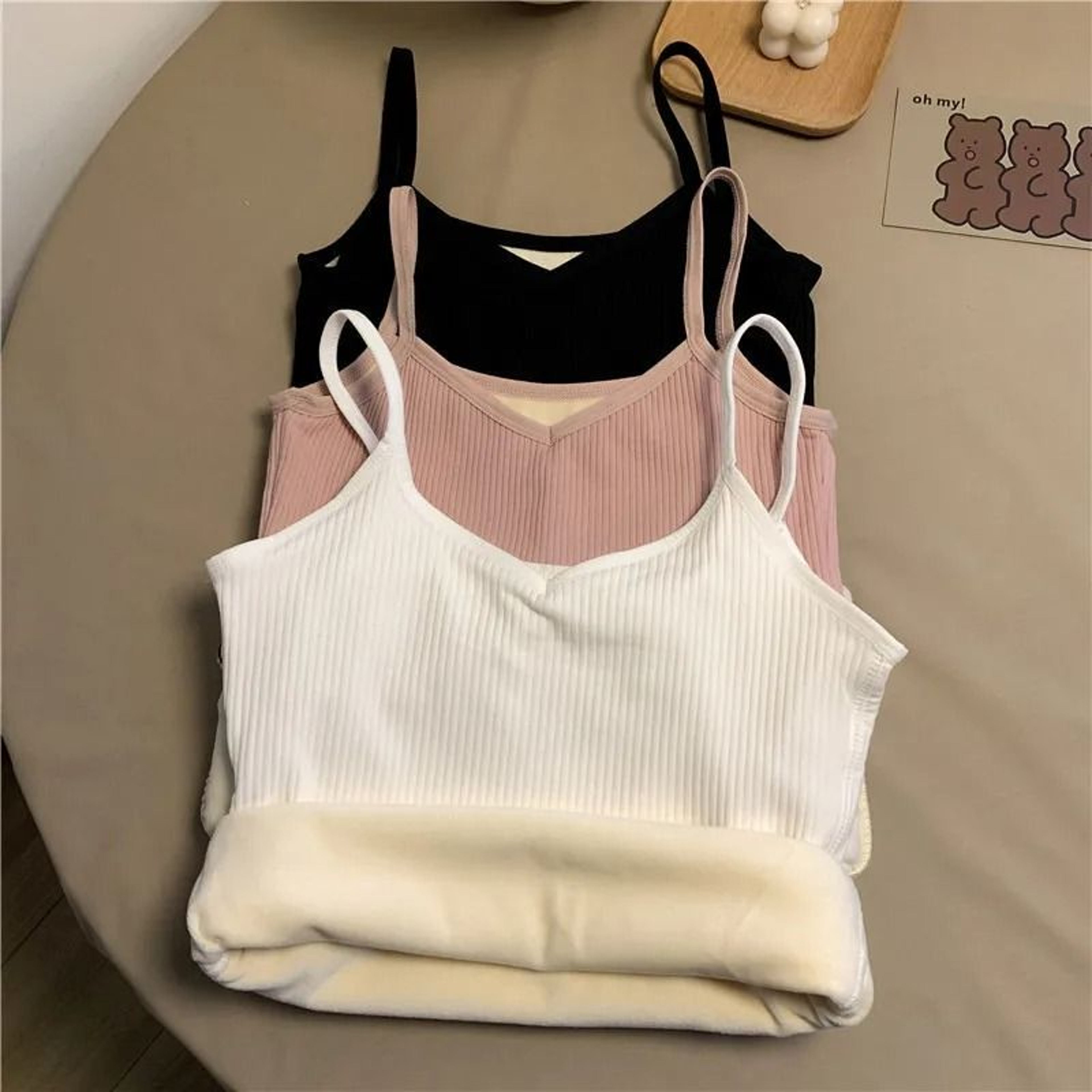 Women Winter Warm Velvet Thermal Sleeveless Top Elastic Slim Fit Base Layer 5