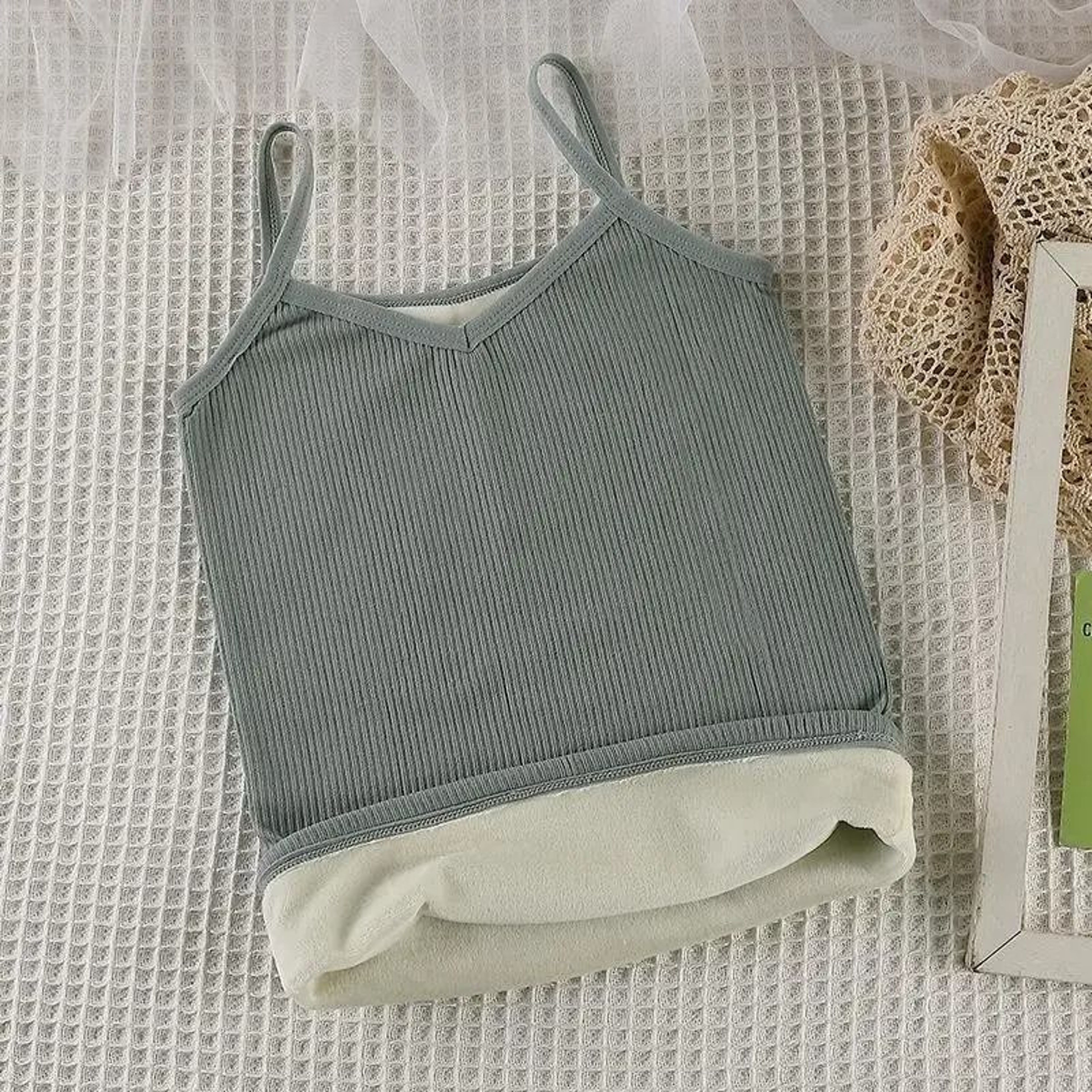 Women Winter Warm Velvet Thermal Sleeveless Top Elastic Slim Fit Base Layer 7