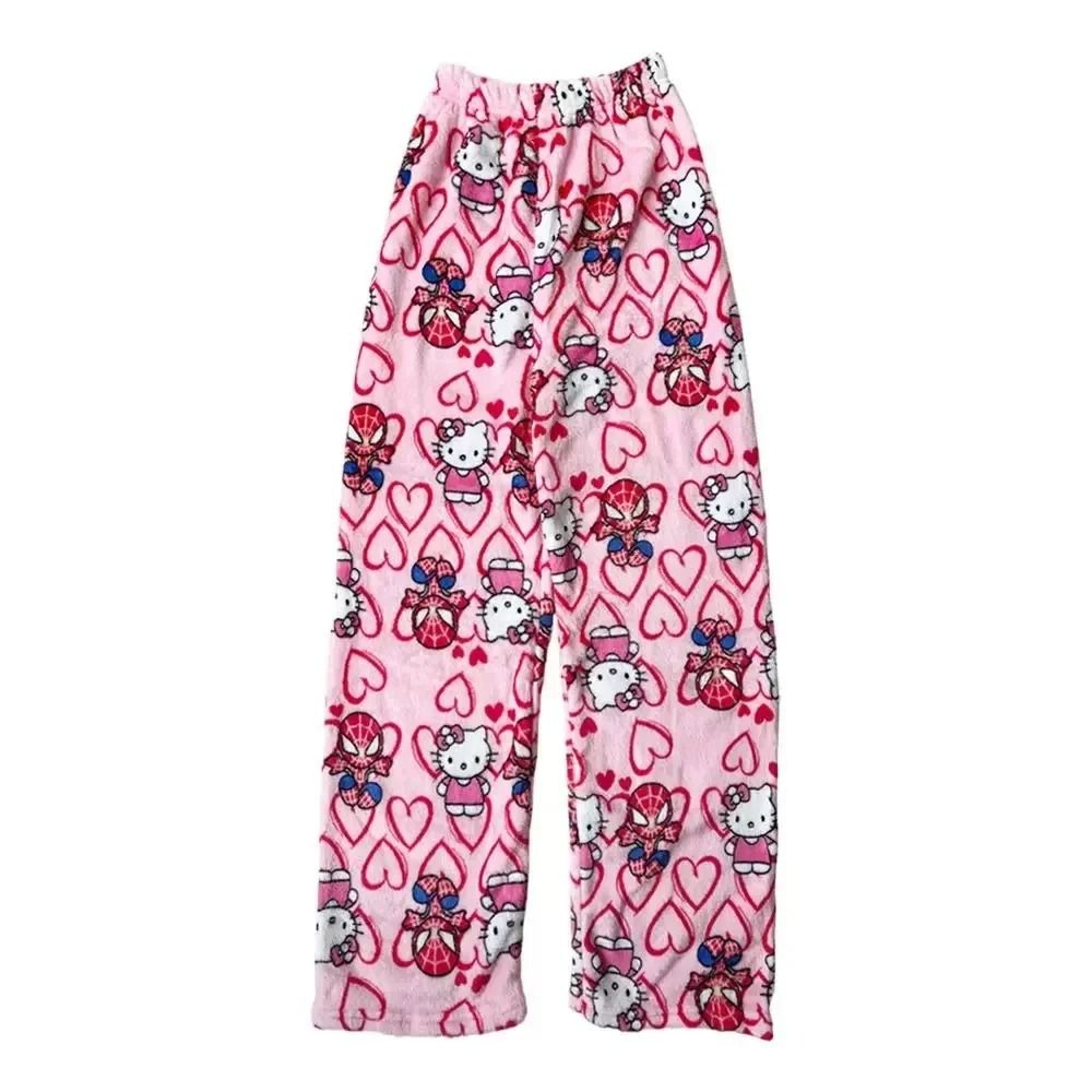 Y2K Cartoon Pajama Pants Soft Flannel Sleepwear Home Trousers 9