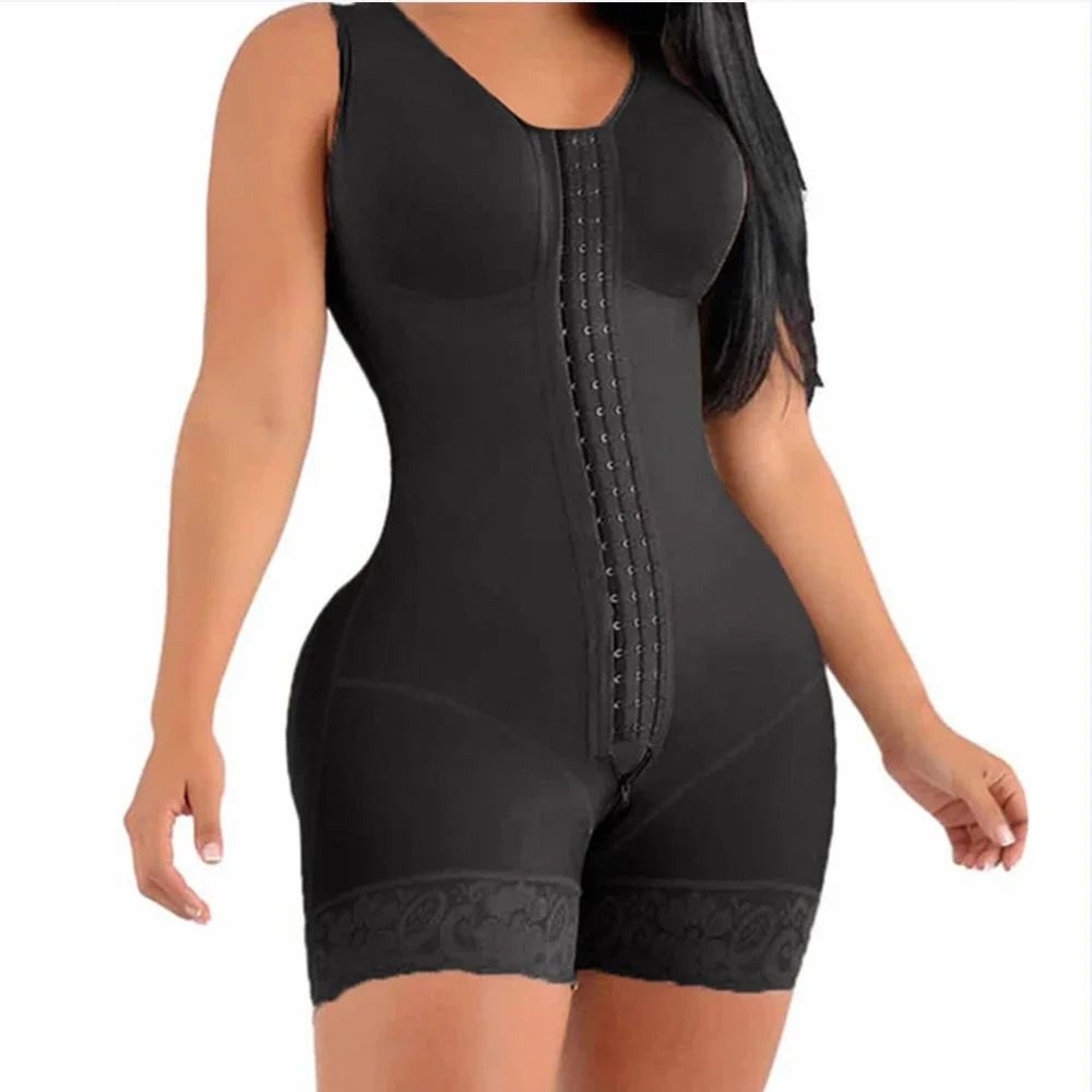 High Compression Full Body Shaper With Bust Support And Hook Closure 7