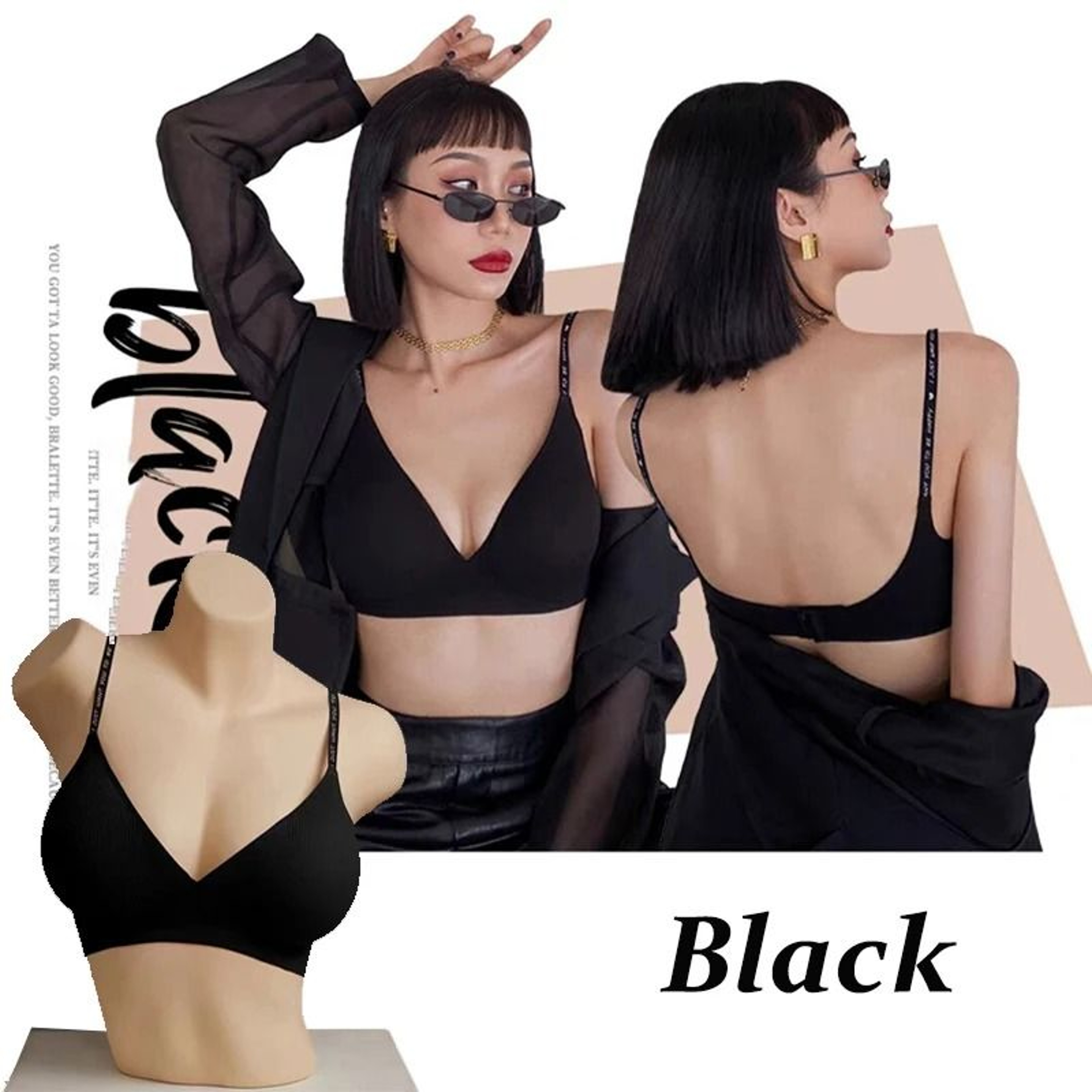 Seamless Deep V Wireless Bralette For Women 6