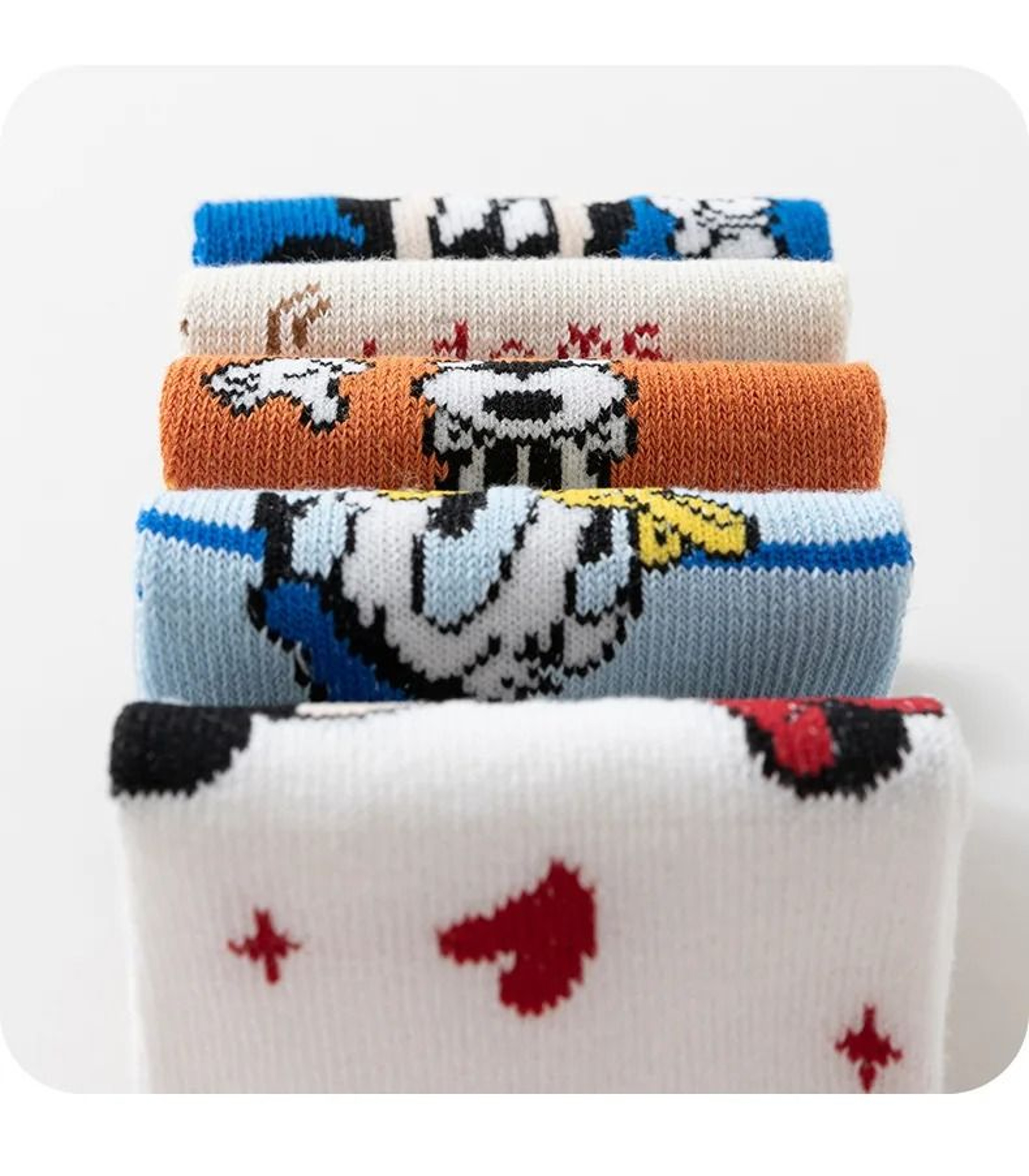 Cute Cartoon Cotton Socks For Kids 5 Pair Set 4