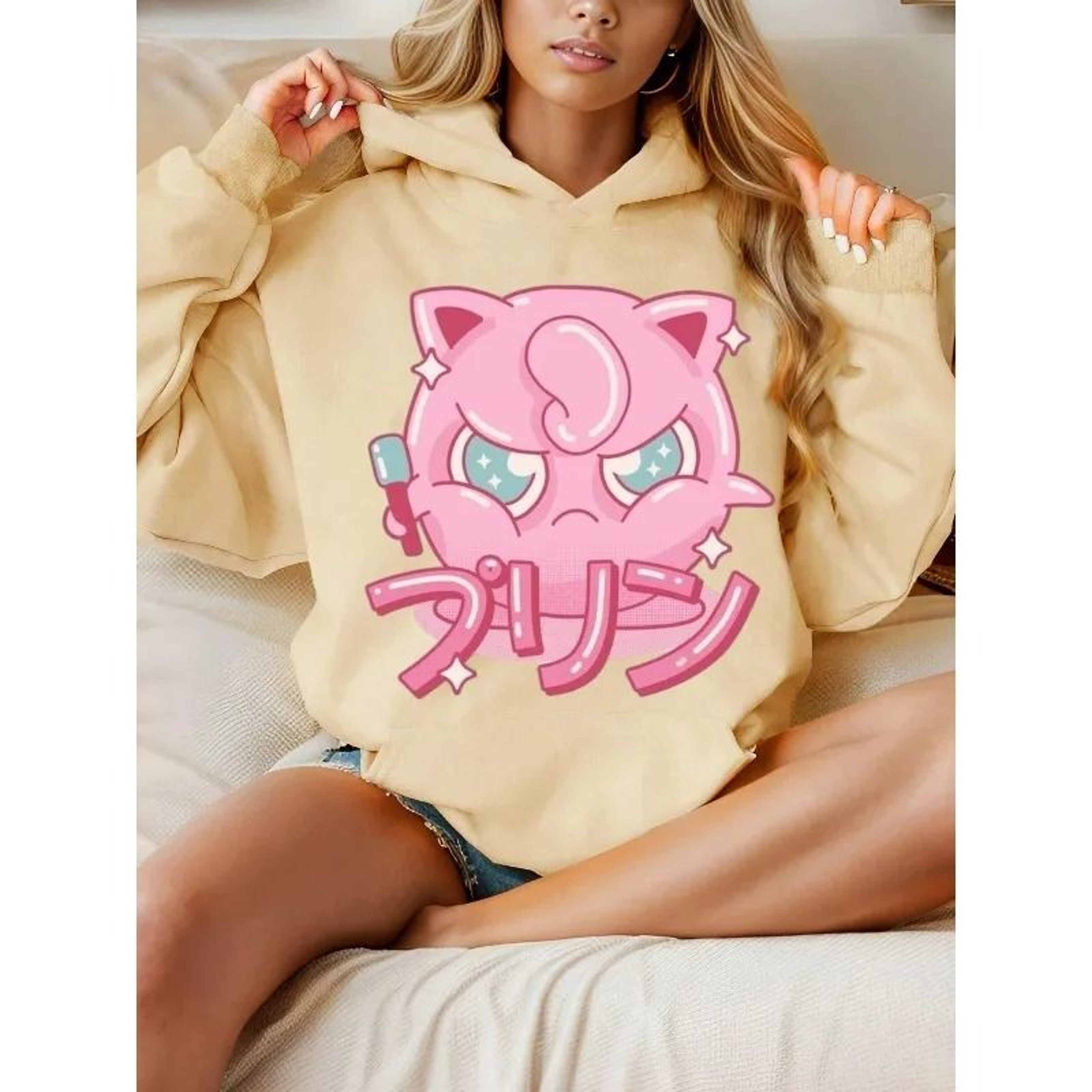 Cute Cartoon Print Hoodie For Men 0