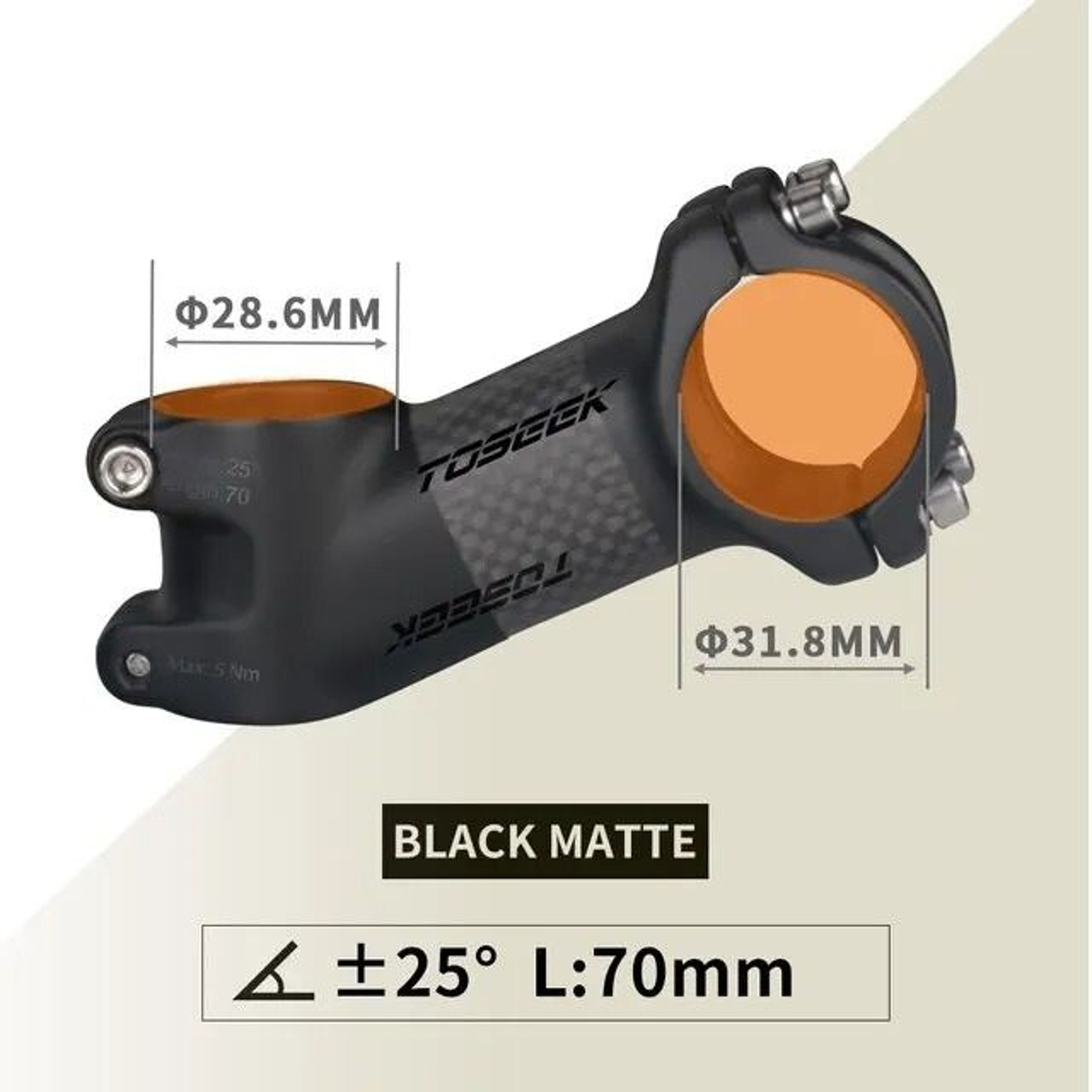 Ultralight Carbon And Aluminum MTB Handlebar Stem 318 Mm 16