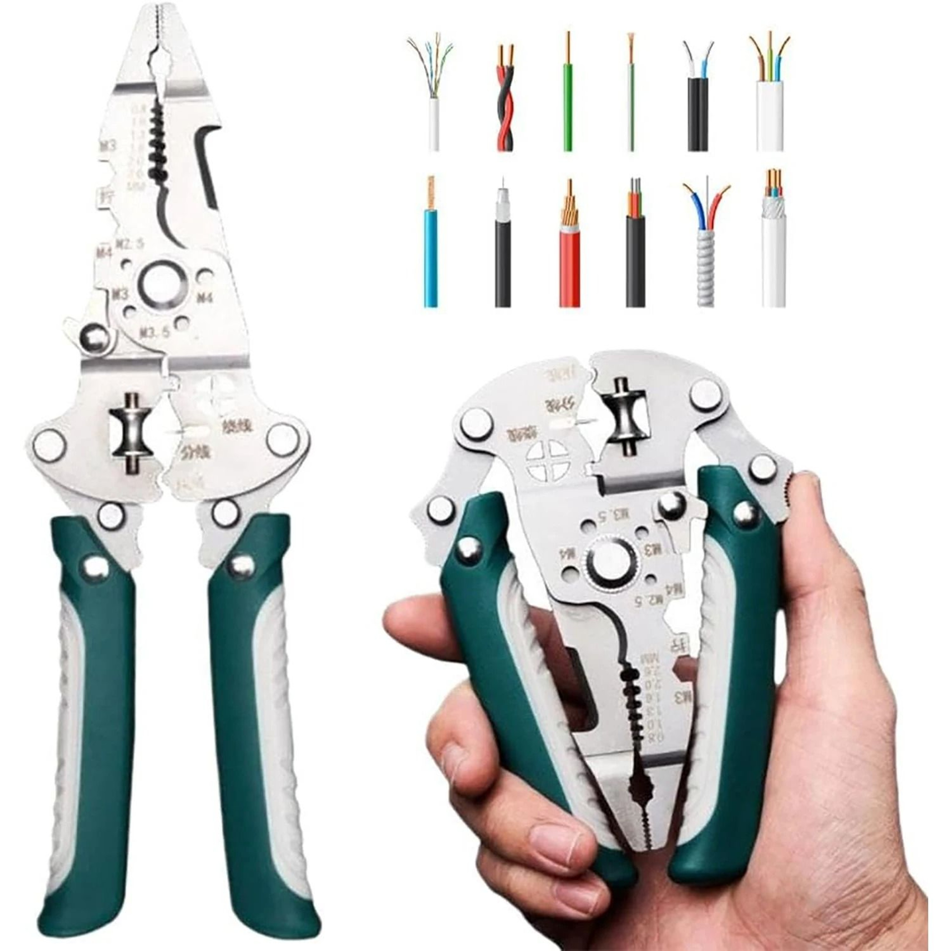 Foldable 18 In 1 Wire Stripping And Crimping Pliers 1