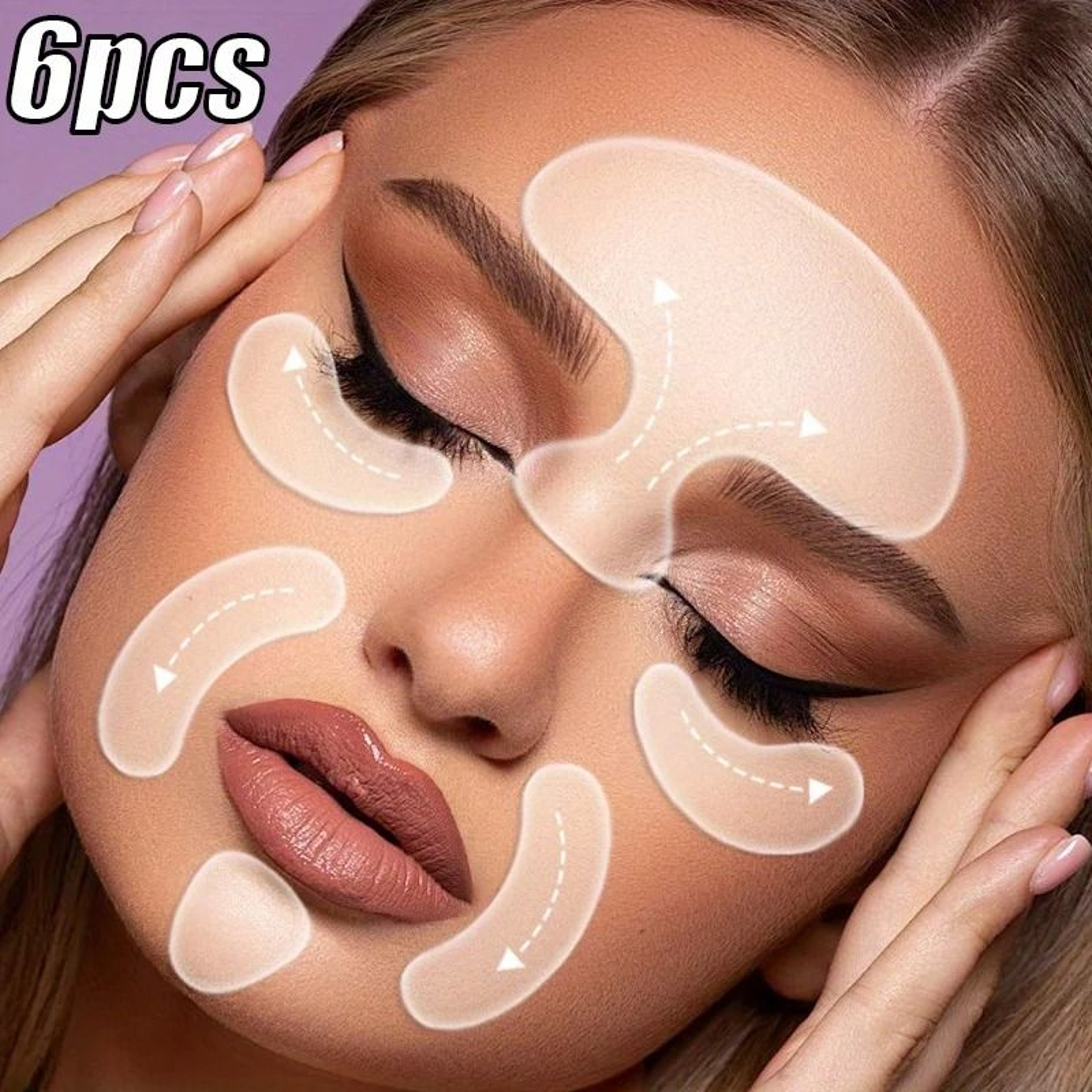 Reusable Silicone Anti Wrinkle Face And Neck Pads Set Of 6 6