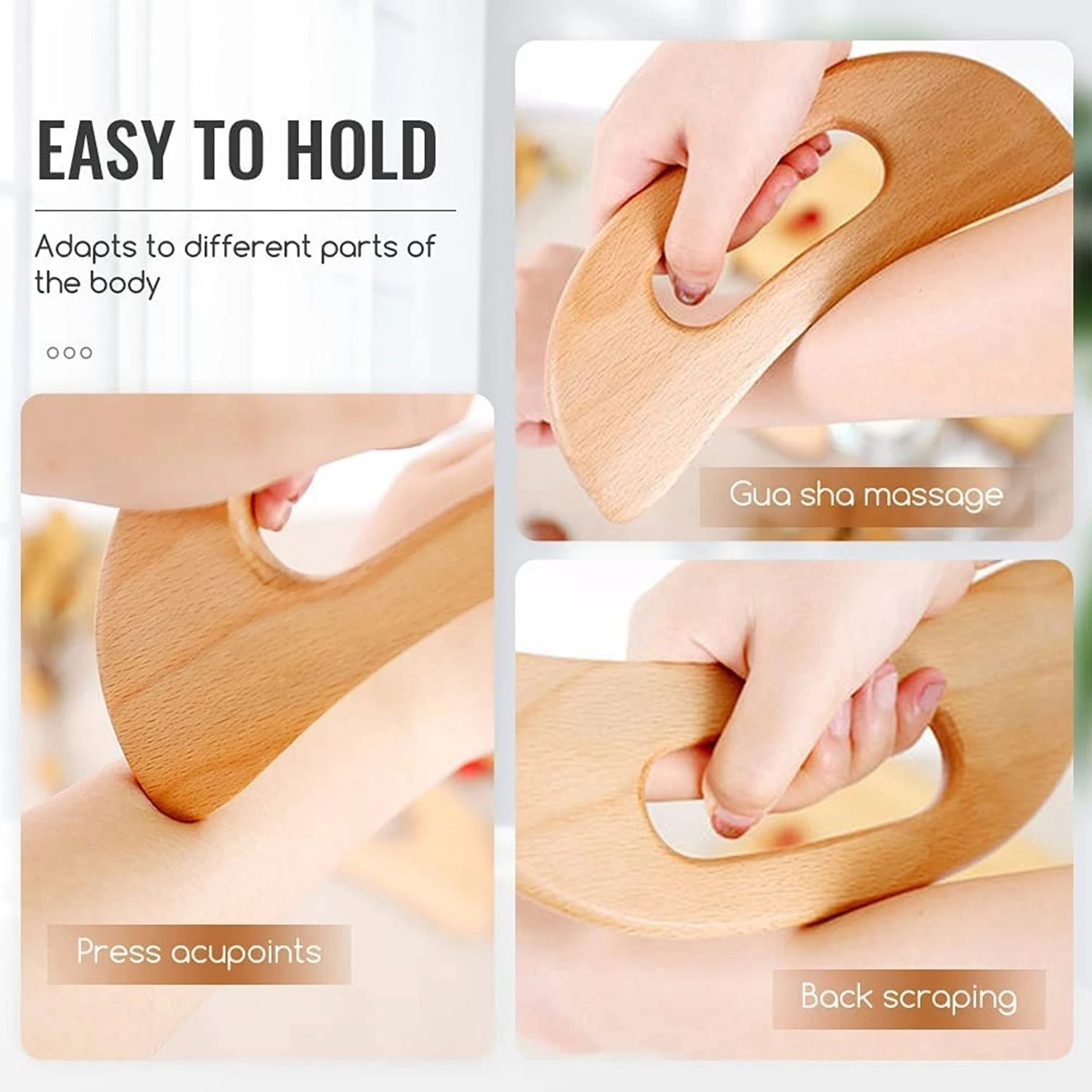 Wooden Body Gua Sha Massage Paddle 2