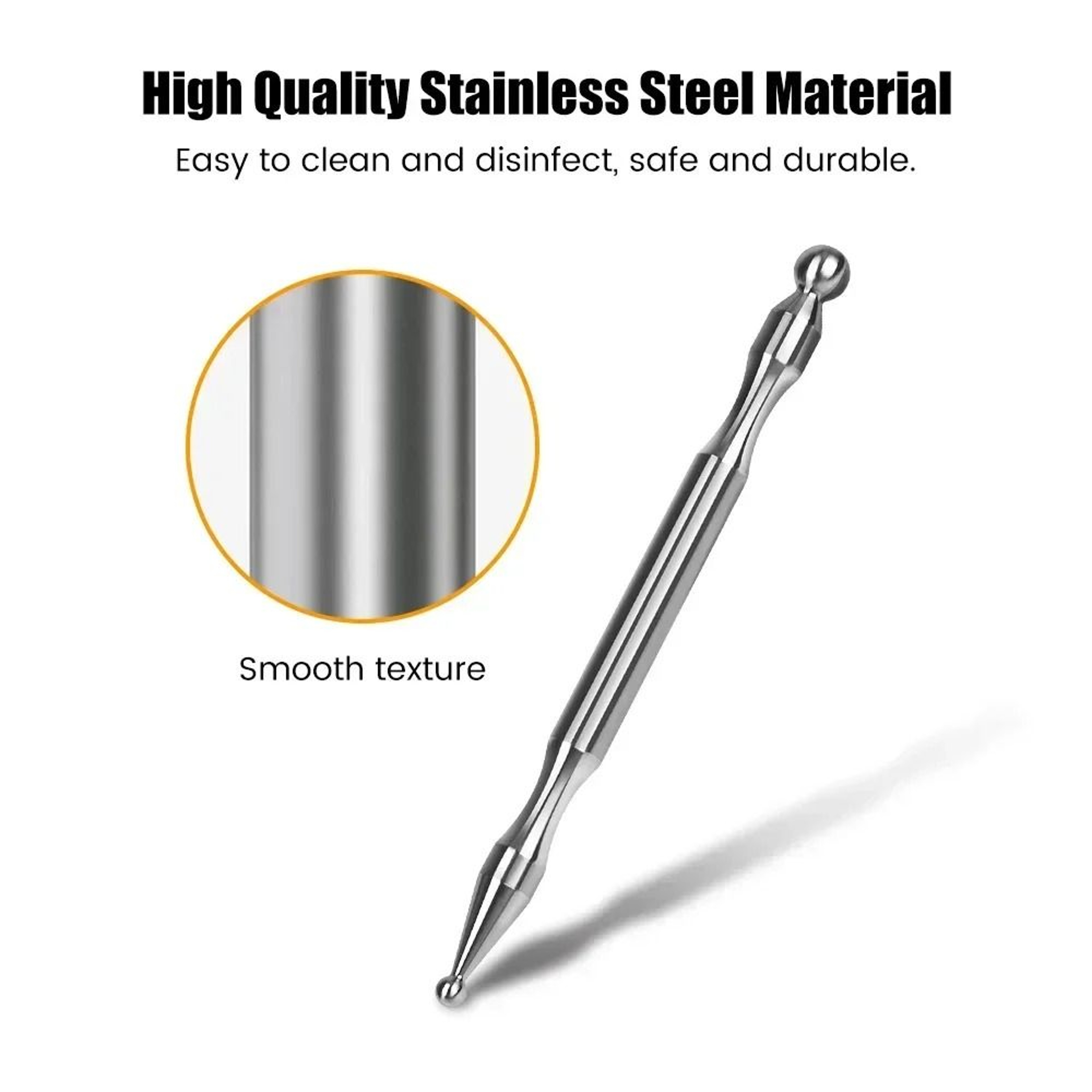Stainless Steel Dual Head Acupressure Massage Bar 2