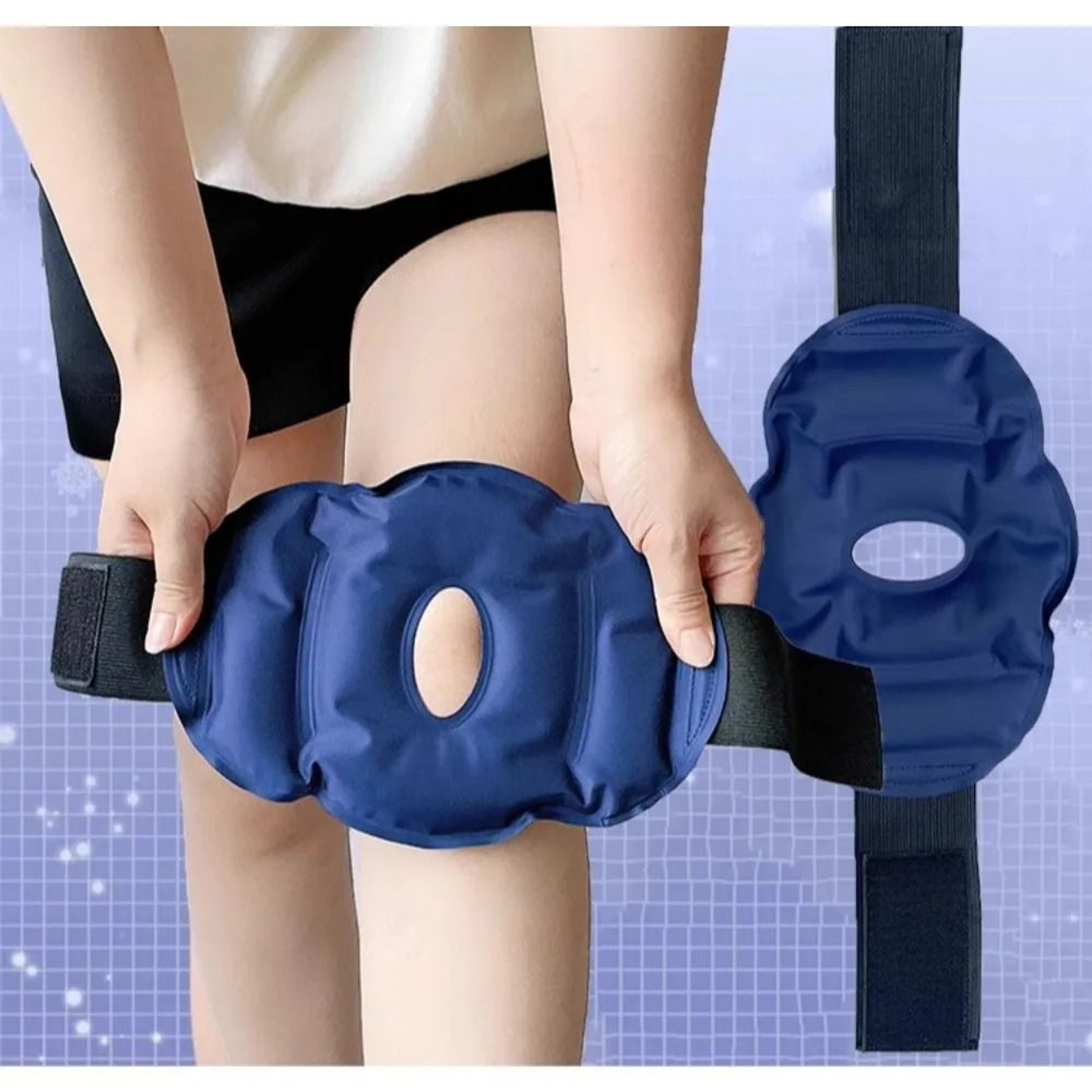 Reusable Knee Ice Pack Wrap Adjustable Cold Therapy Gel Pad 7