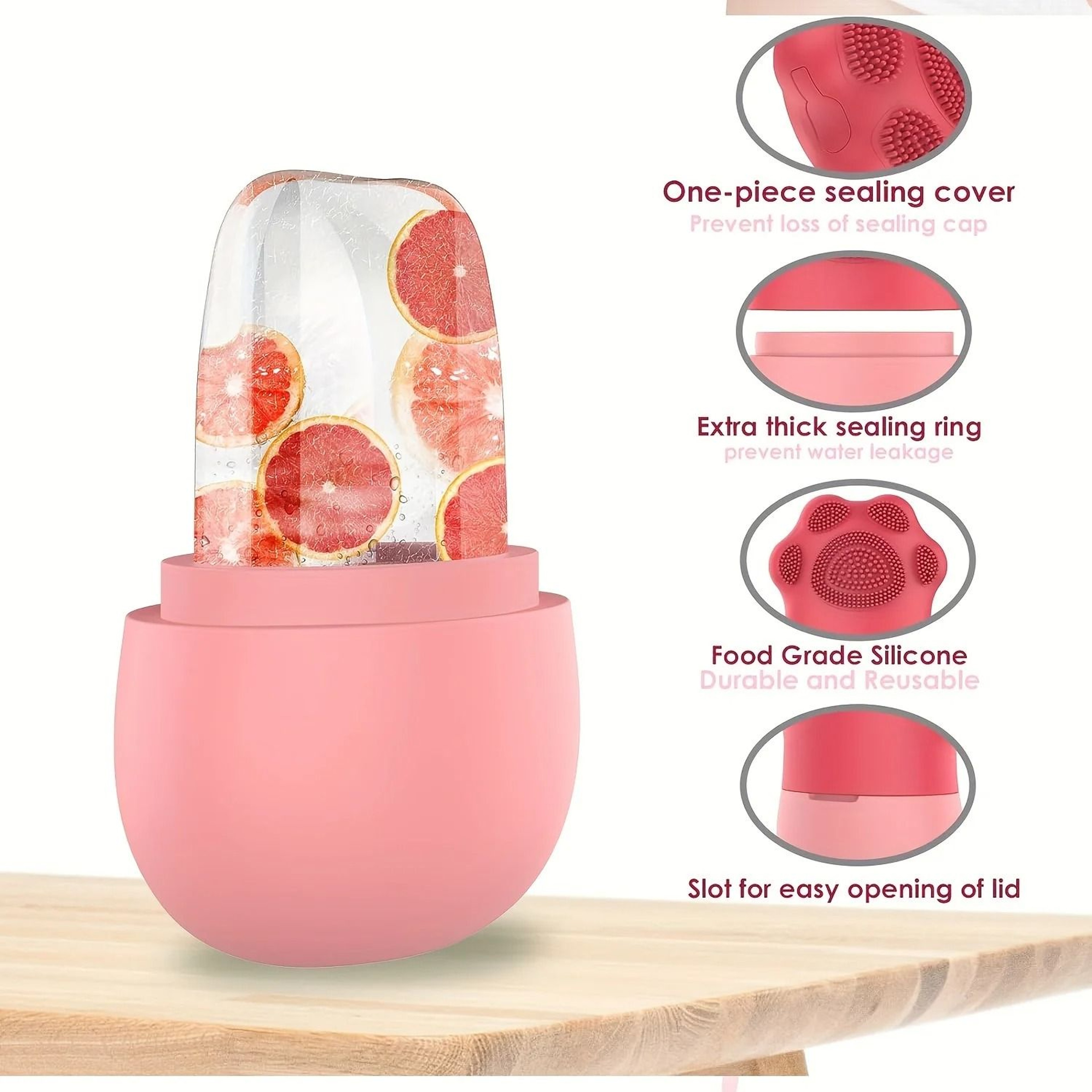 Ice Roller For Face With Silicone Brush Cleaning Pad 1