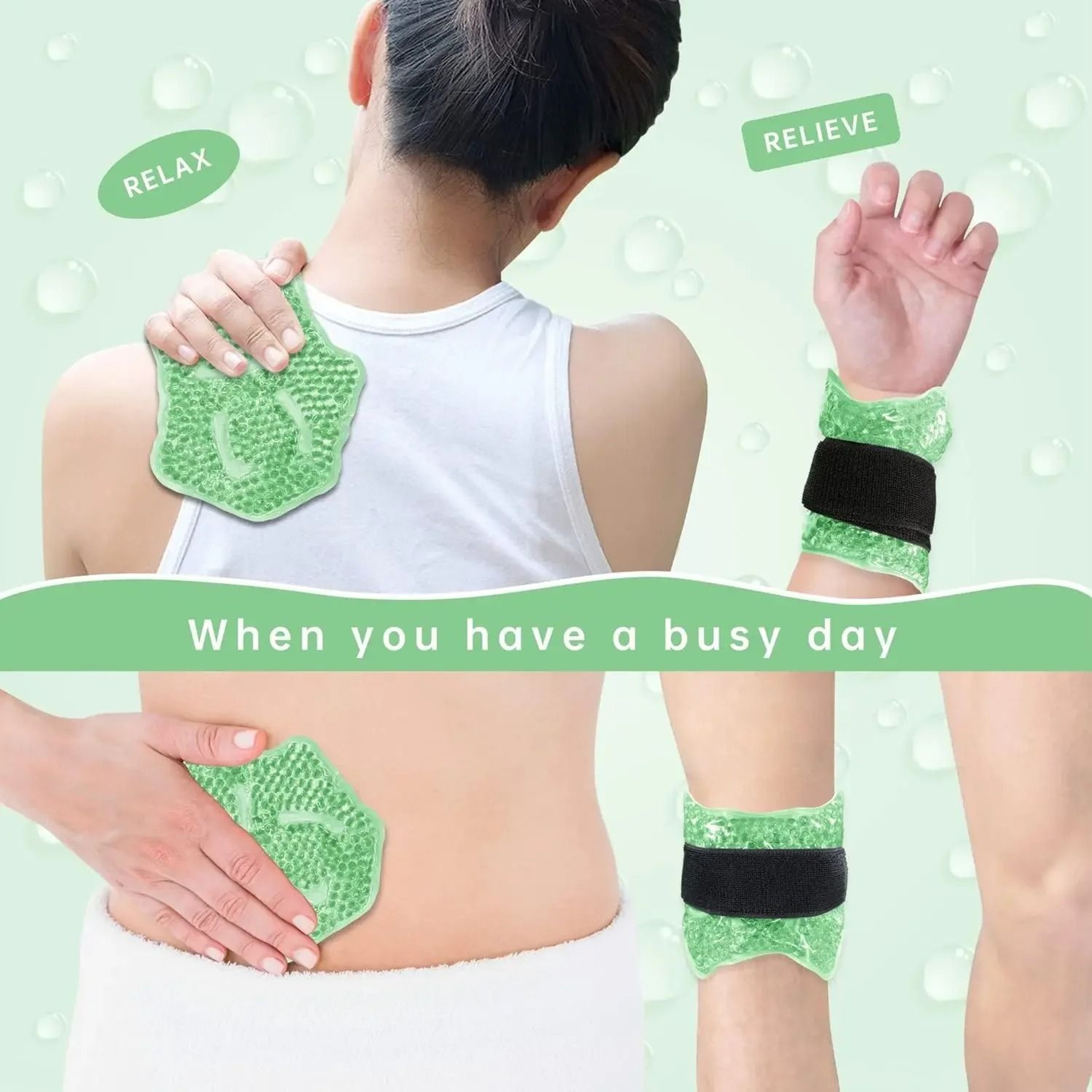 Reusable Ankle Ice Pack Wrap With Gel Beads 2