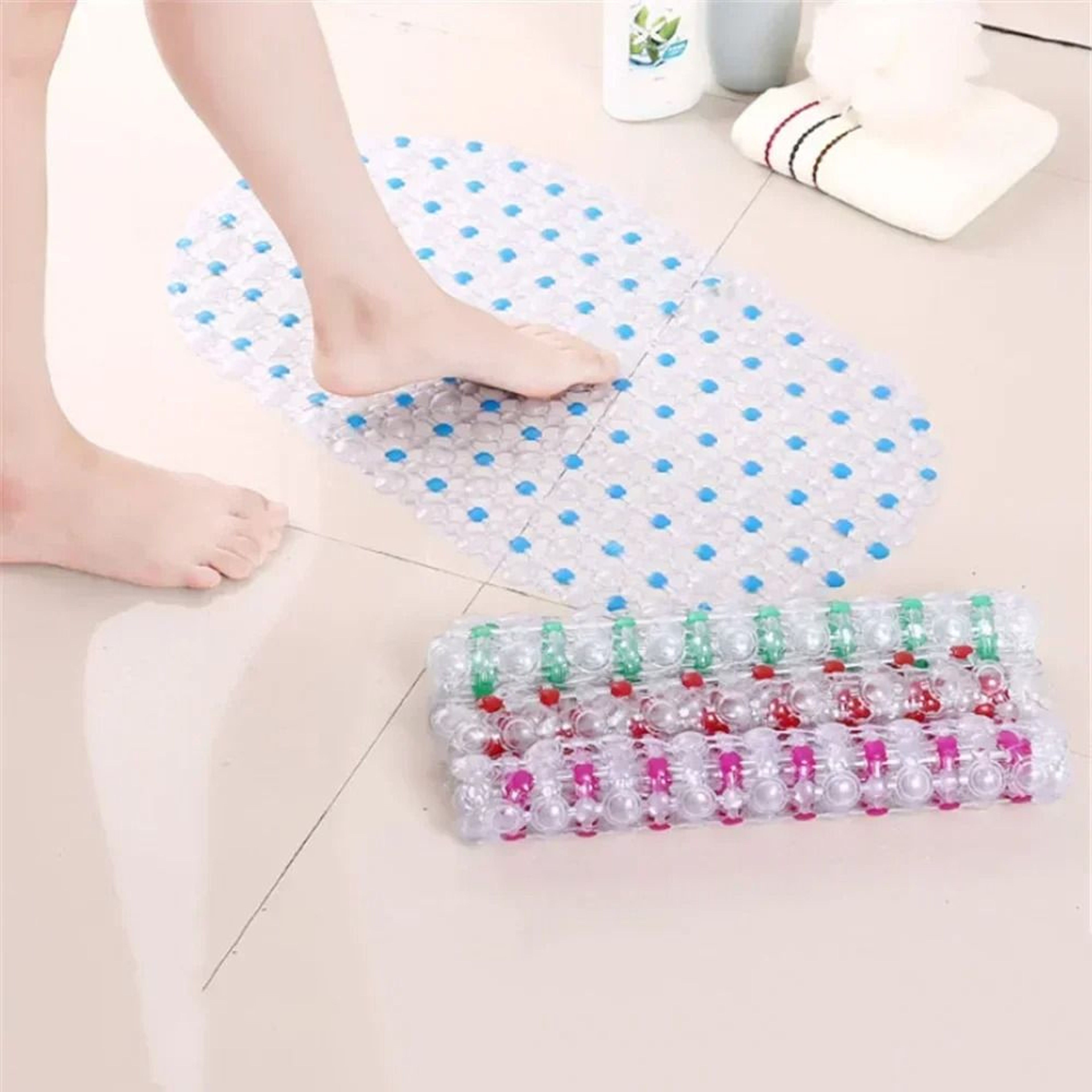 Non Slip Bathroom Bathtub Mat With Massage Suction Cups 1