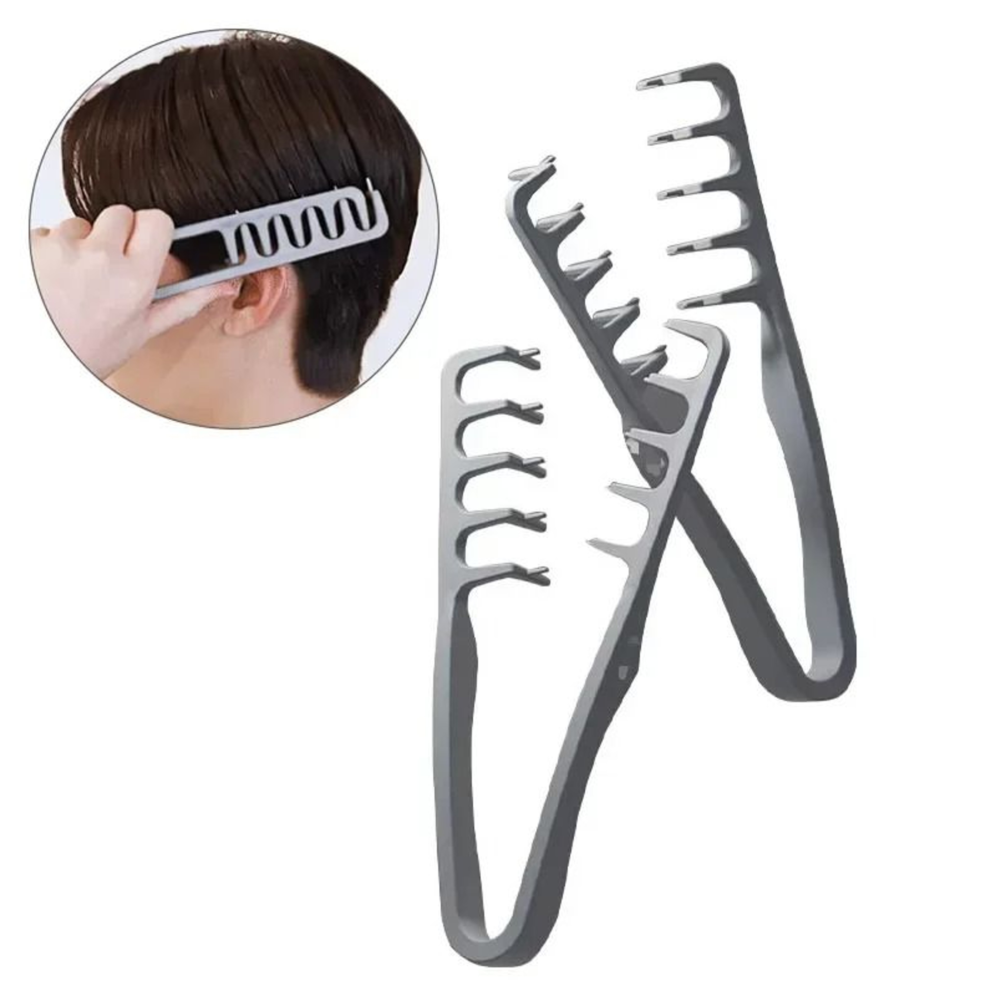 Fluffy Hair Root Styling Clip And Texture Comb Set 4