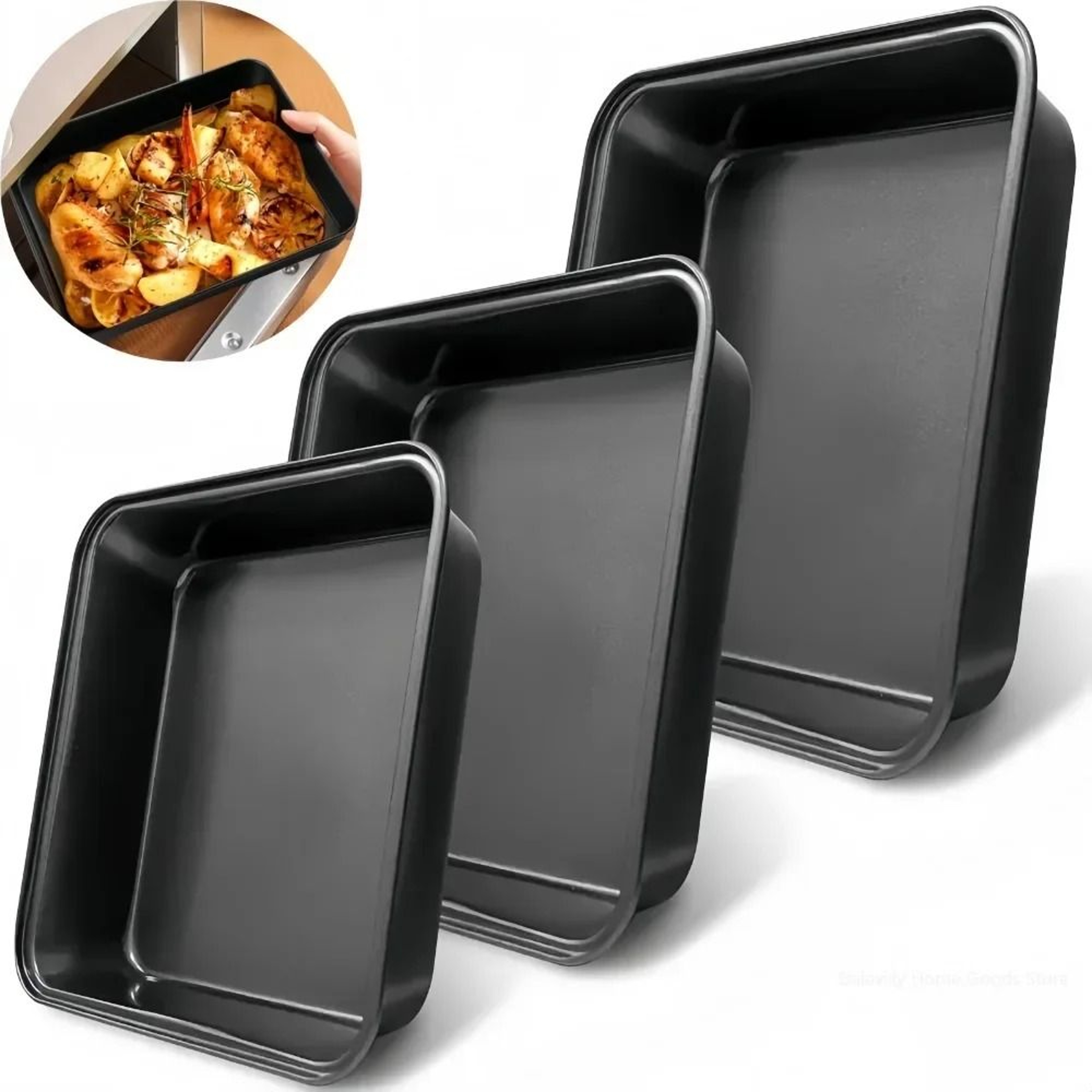Carbon Steel Non Stick Rectangular Baking Pan For Bread And Cakes 1