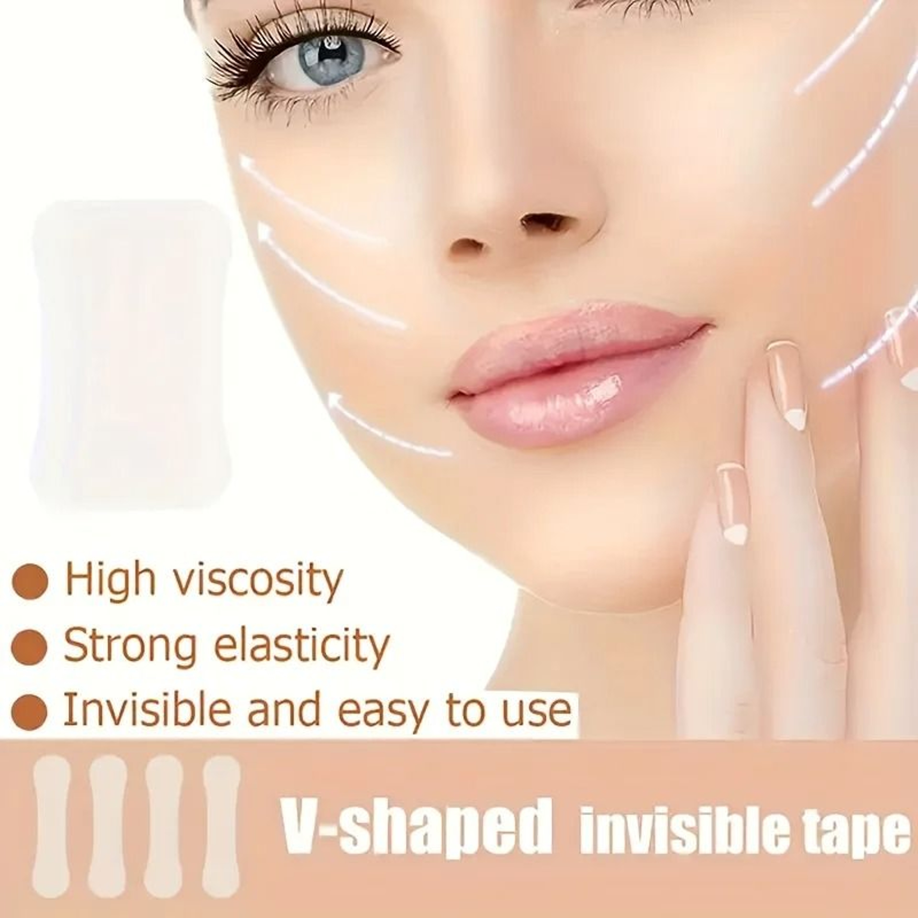 Invisible V Shape Facial Lift Tape For Chin And Cheek Contour 2
