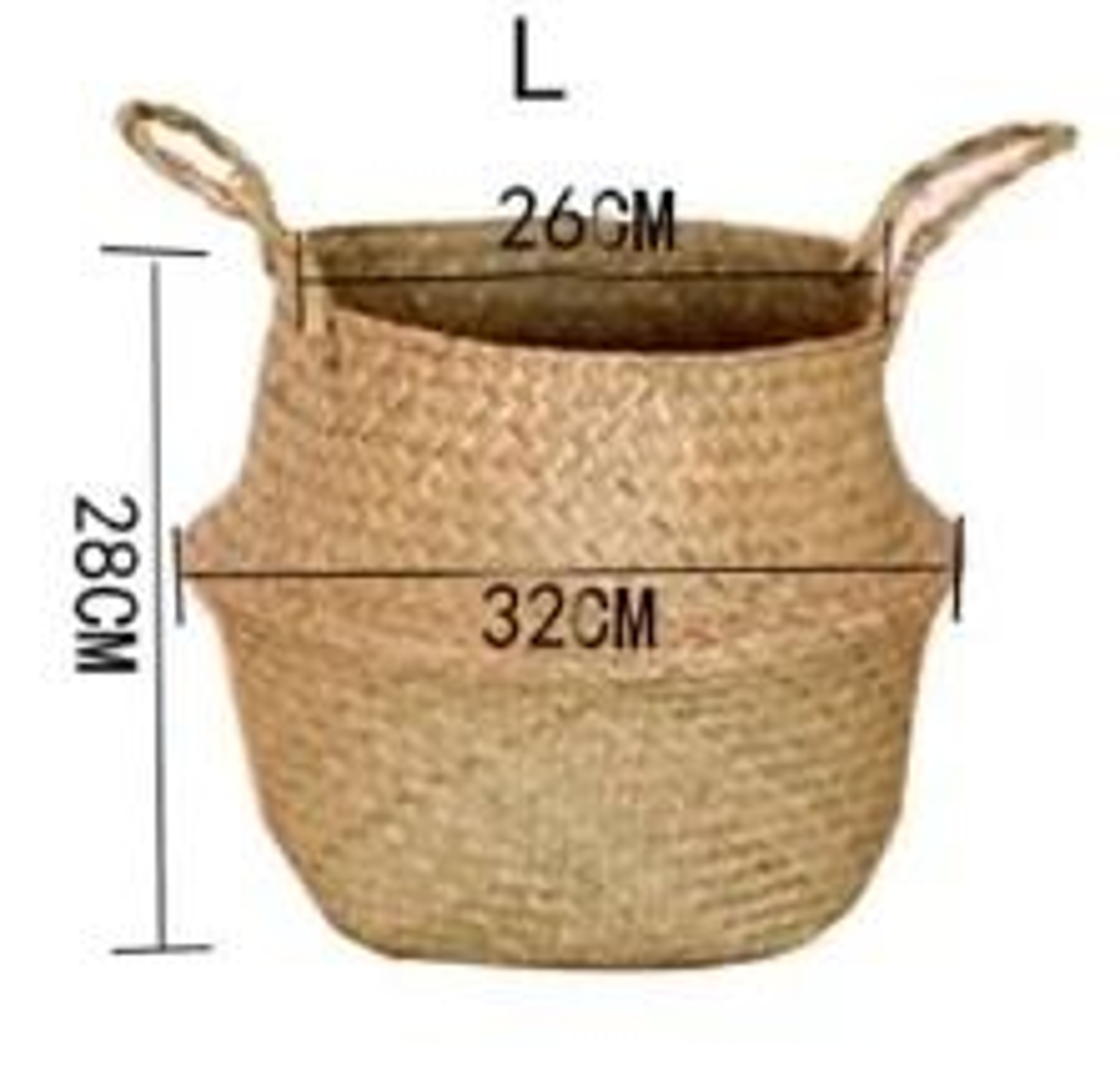 Handwoven Seagrass Storage Basket With Handles 8