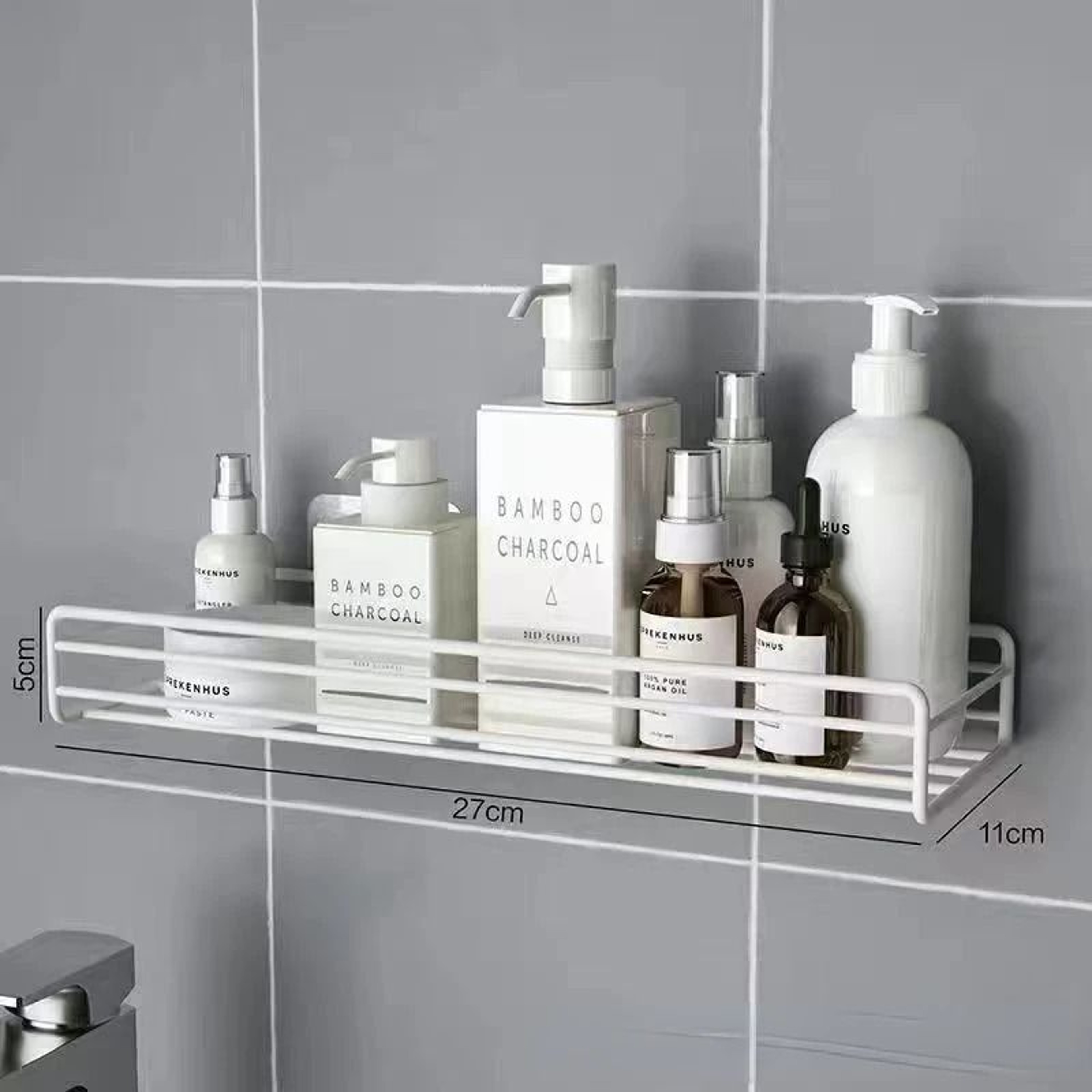 Wall Mounted Corner Bathroom Storage Rack 9